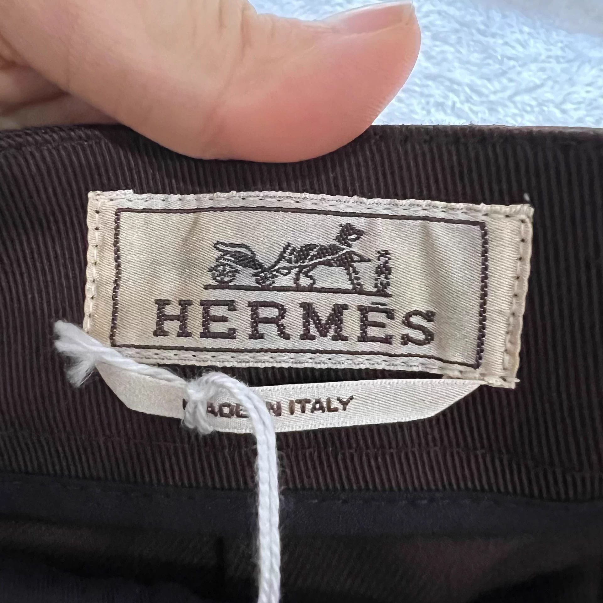 Hermes HERMES Deep Brown Straight Pants 40 New Size 28" / US 6 / IT 42 - 4 Thumbnail