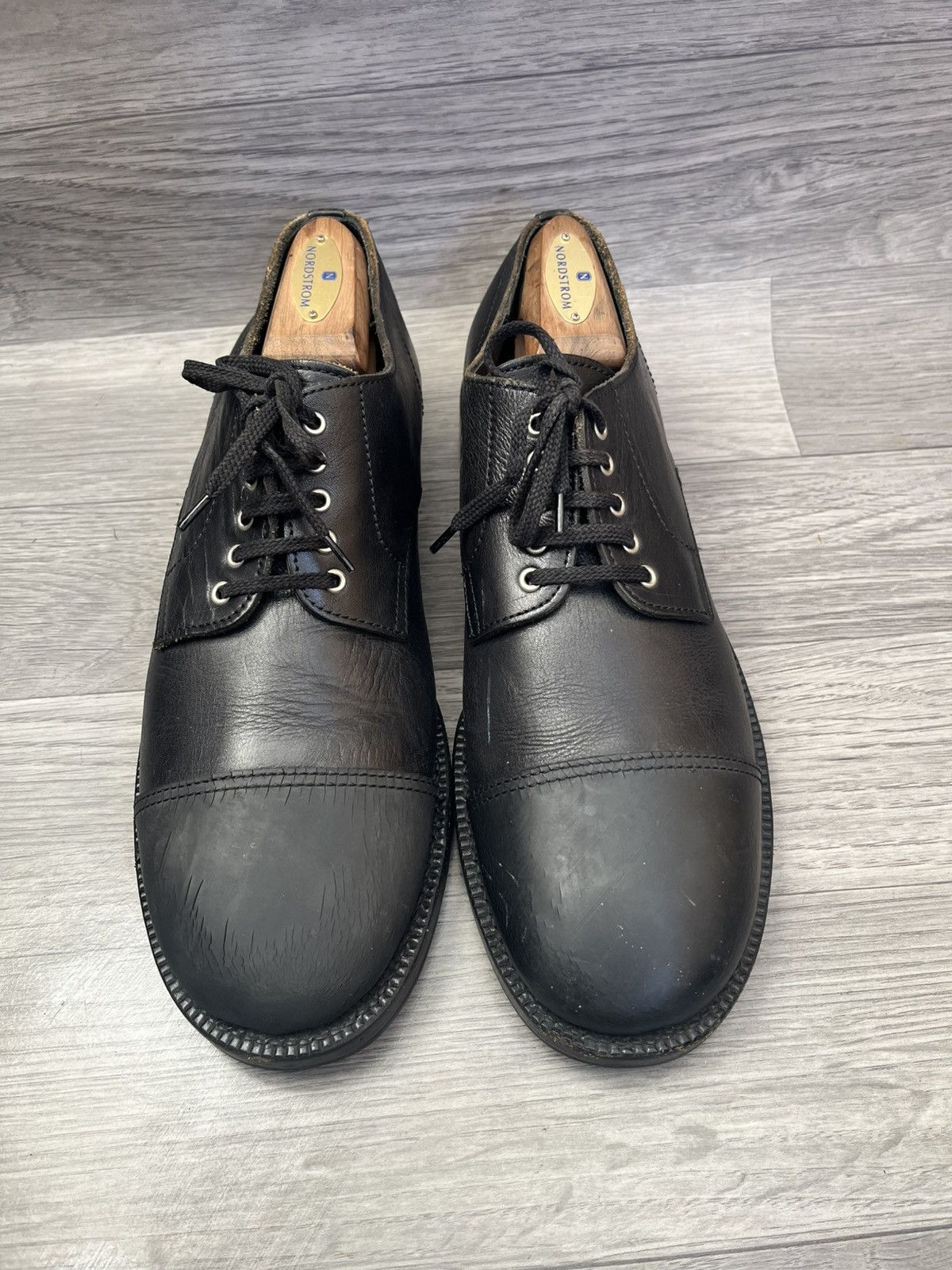 Comme des Garcons Commes des garcon rubber toe black leather derby shoes Size US 10 / EU 43 - 2 Thumbnail