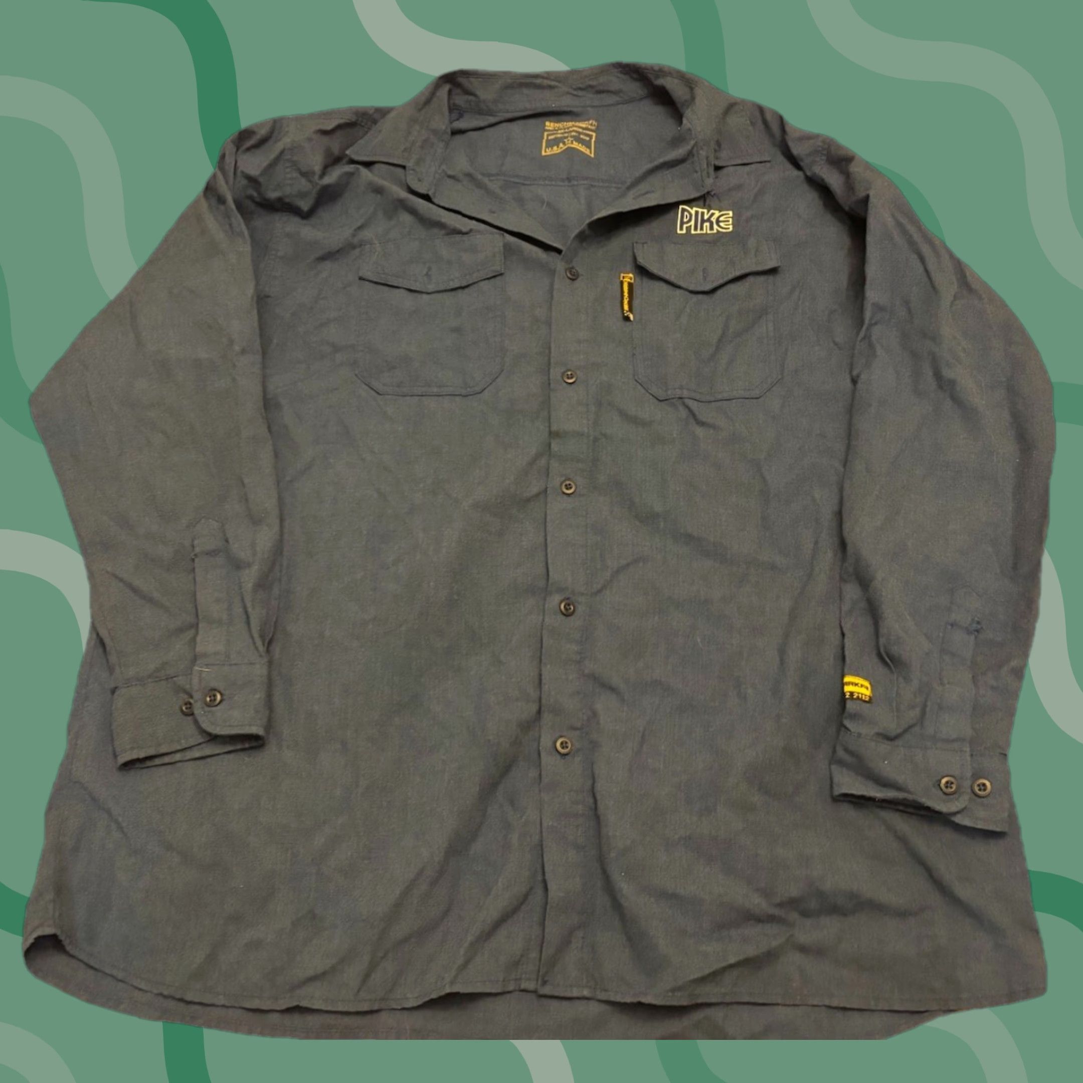 Vintage HRC Benchmark FR Mens Long Sleeve Button-Up Shirt Beige 3XL XXXL Size Regular Size US XXL / EU 58 / 5 - 1 Thumbnail