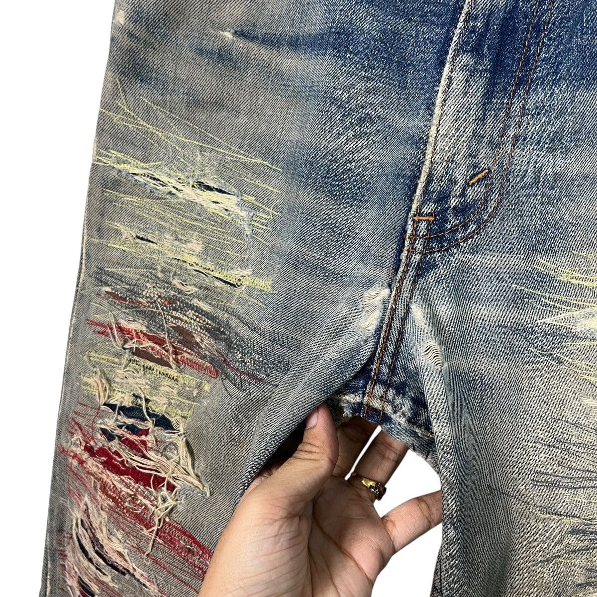 Levi's Vinatage Levis Sashiko Custom Denim Jeans Size US 30 / EU 46 - 14 Thumbnail