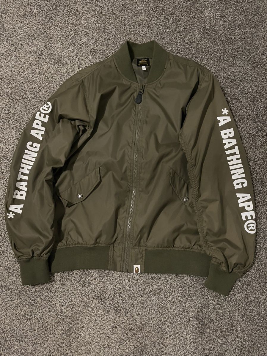 Bape Bape Bomber Jacker Olive Green Size L Size US L / EU 52-54 / 3 - 1 Thumbnail