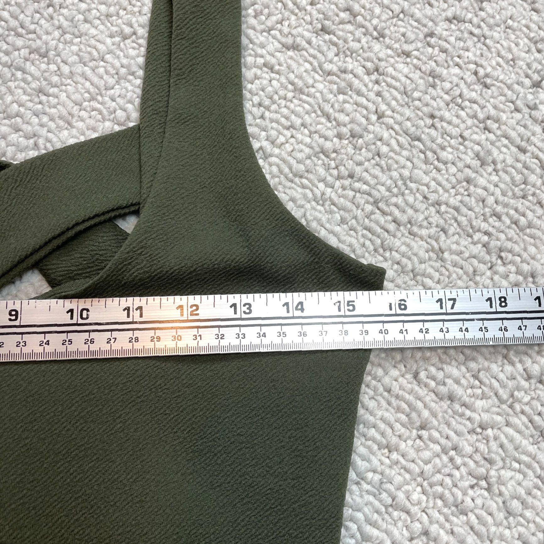Boohoo Boohoo Dress Maxi Night Midi Shift Sleeveless Green 8 V Neck Solid Criss Cross Womens Size M / US 6-8 / IT 42-44 - 5 Thumbnail