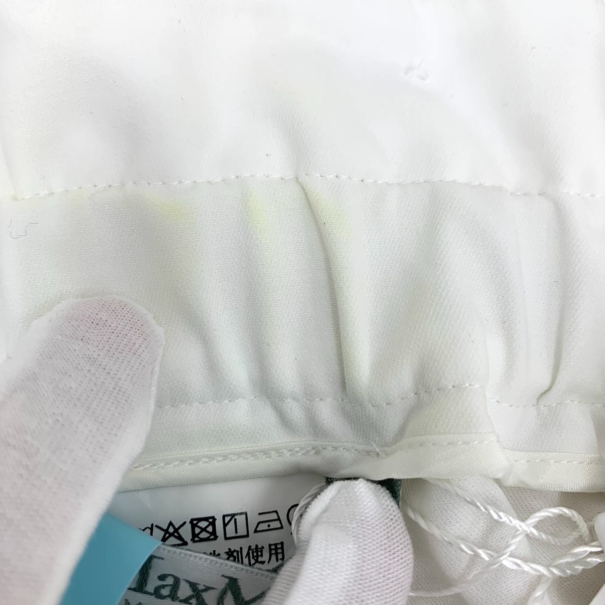 Max Mara Maxmara White Cotton Wide-Leg Casual Trousers (Size S) Size 38" / US 16 / IT 52 - 3 Thumbnail