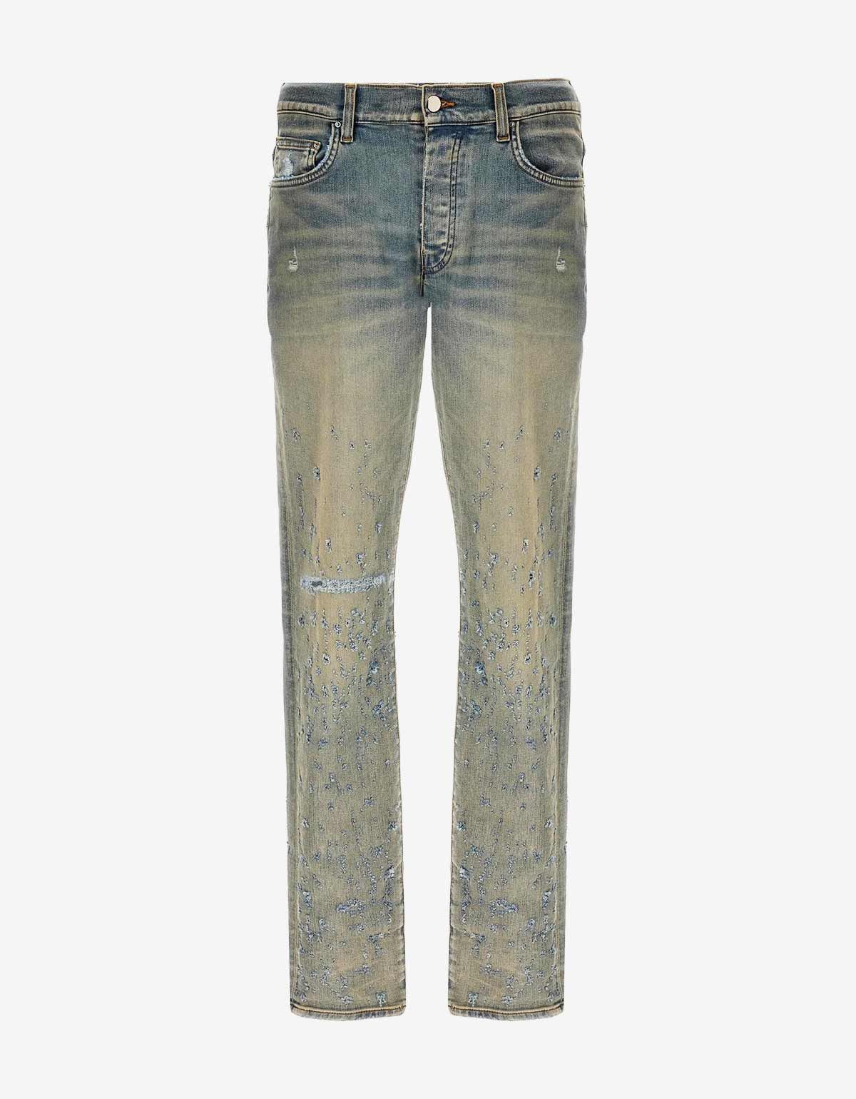 image of Amiri Blue Shotgun Skinny Jeans, Men's (Size 38)