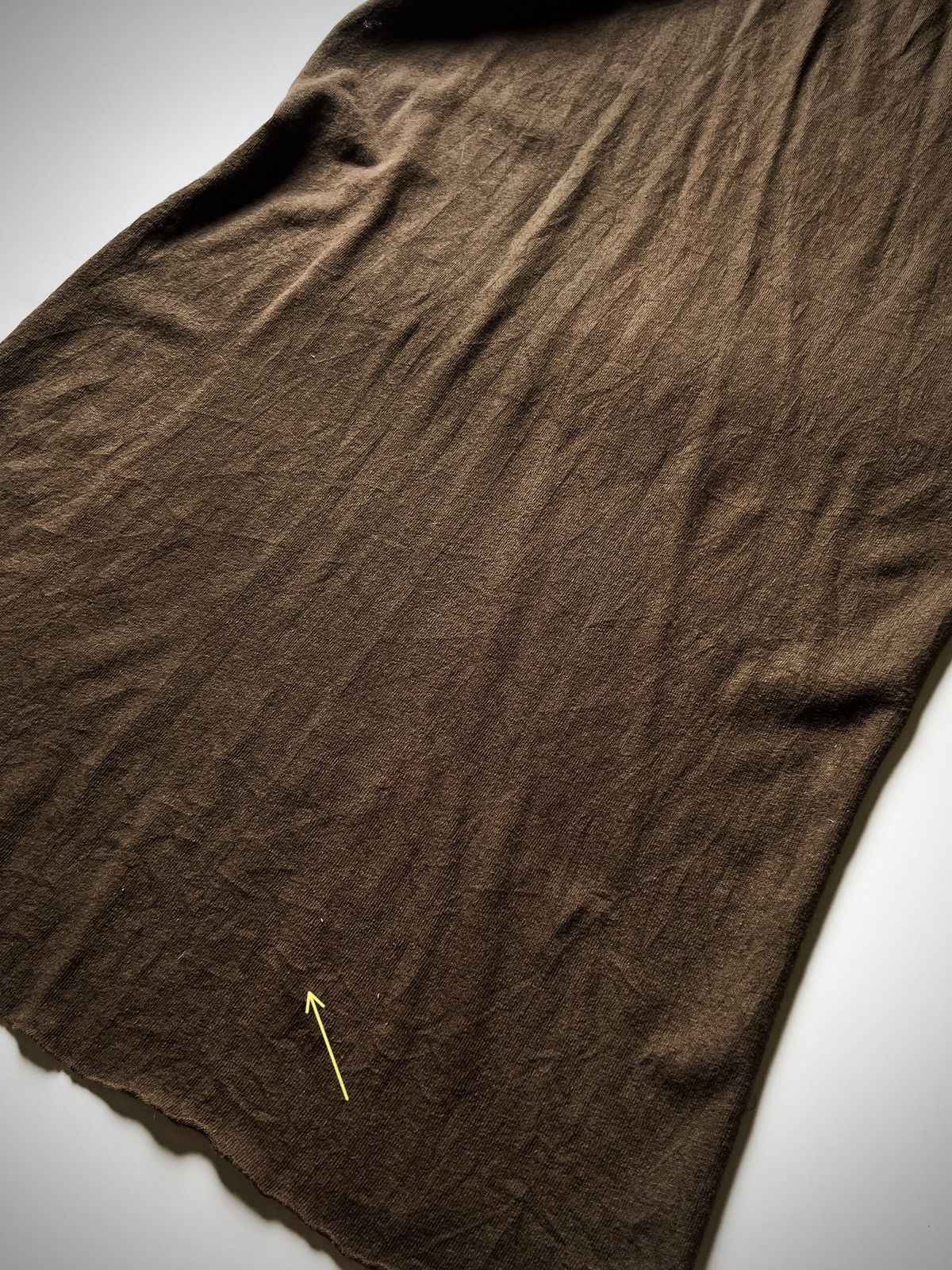 Japanese Brand Goa Raw-Edge Distressed Earth Brown Oversized Scarf 00s vkei Size ONE SIZE - 5 Thumbnail