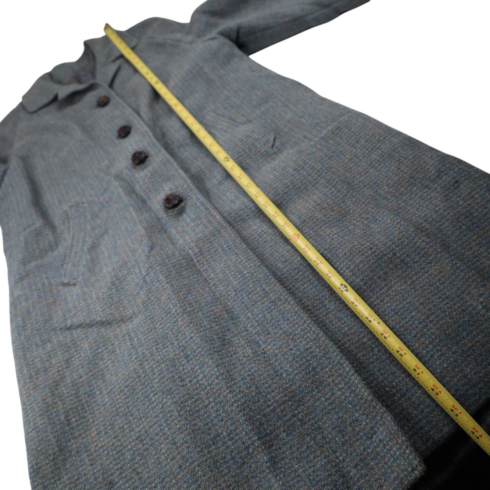 Harris Tweed × Vintage Vintage Harris Tweed for Tar-Shire Overcoat Size L / US 10 / IT 46 - 9 Thumbnail