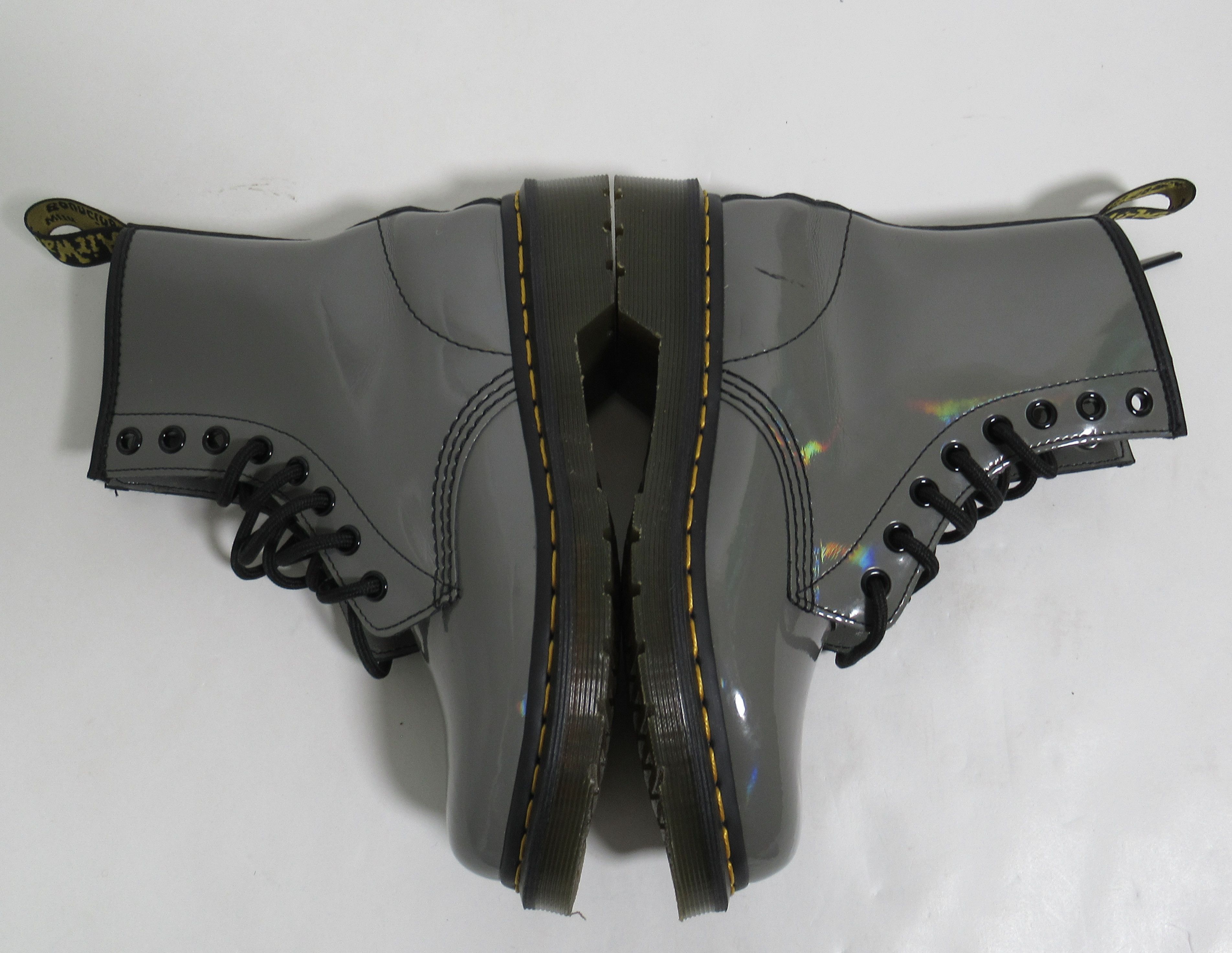 Dr. Martens Dr Martens 1460 Rainbow Patent Lace Up Boots Gunmetal Size US 5 / IT 35 - 10 Thumbnail