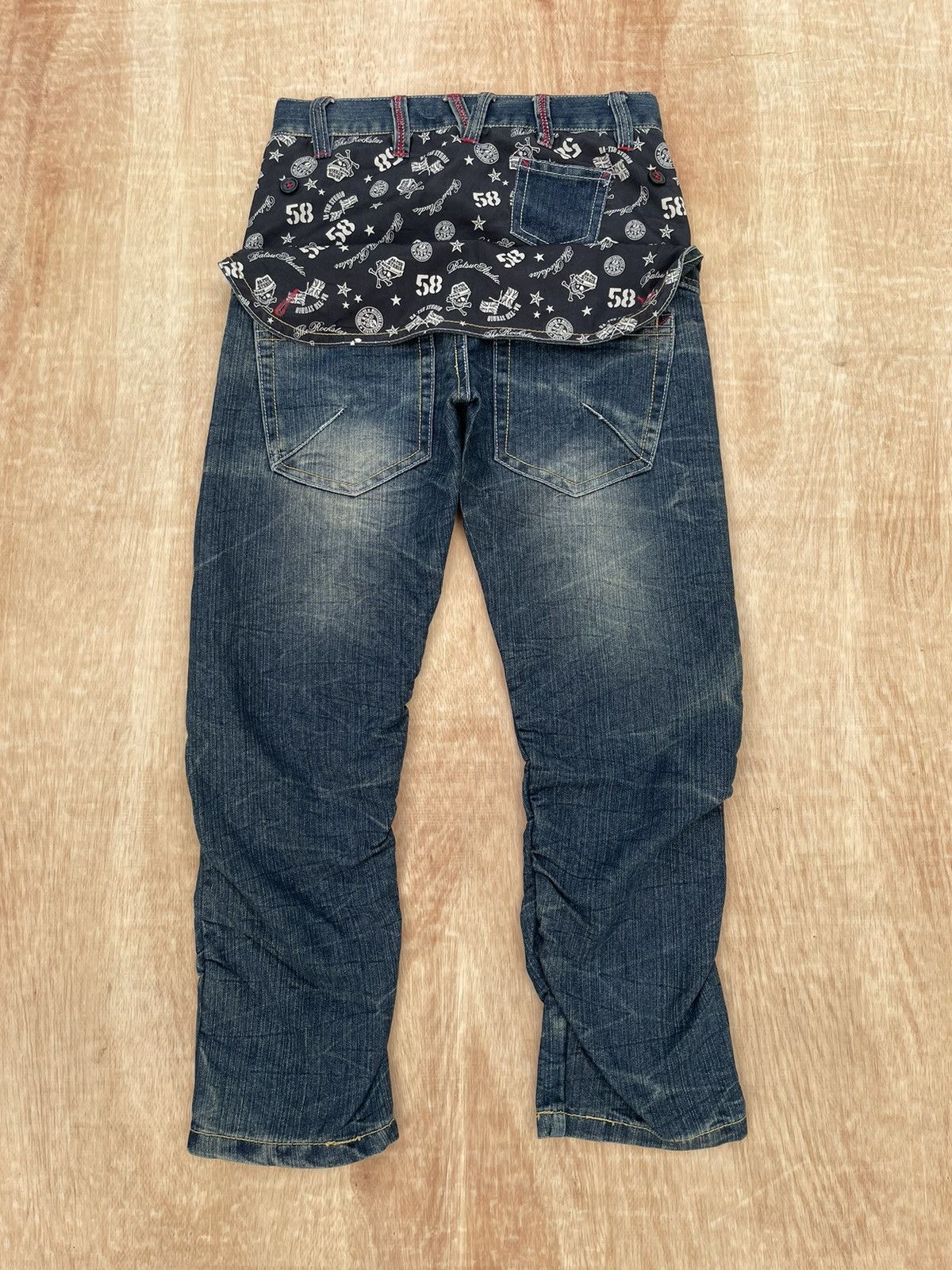 image of Hysteric Glamour x If Six Was Nine Ba-Tsustudio The Rock Star Jeans in Denim, Men's (Size 30)