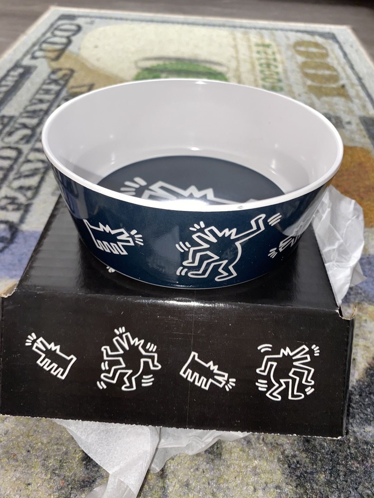 Keith Haring Keith Haring Dog Bowl Black Size ONE SIZE - 3 Thumbnail