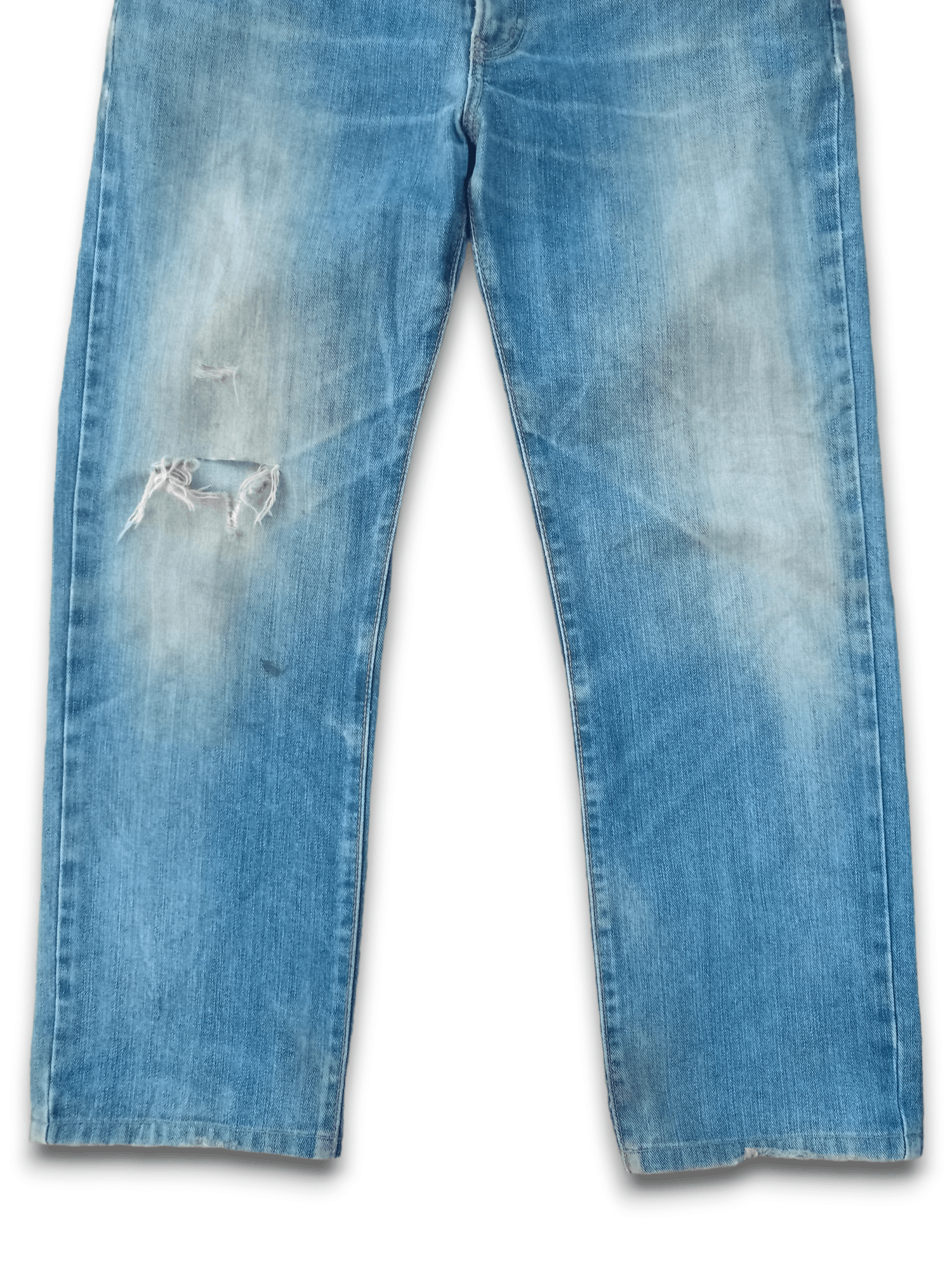 Edwin × Japanese Brand Vintage Edwin Japan Blue Wash Distressed Loose Jeans Size US 32 / EU 48 - 8 Thumbnail