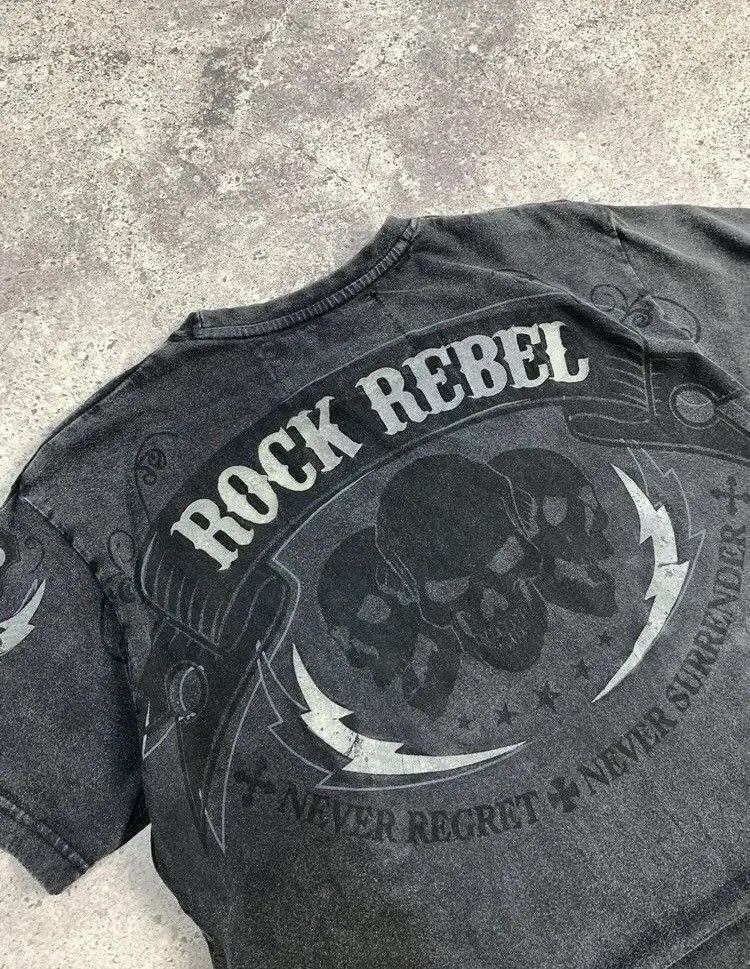 Band Tees Affliction Style Rock Rebel AOP Band Tee Y2K Size US M / EU 48-50 / 2 - 3 Thumbnail