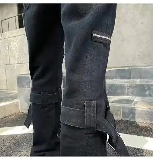 Designer × Vintage utility punk cargo flared pants Size US 30 / EU 46 - 4 Thumbnail