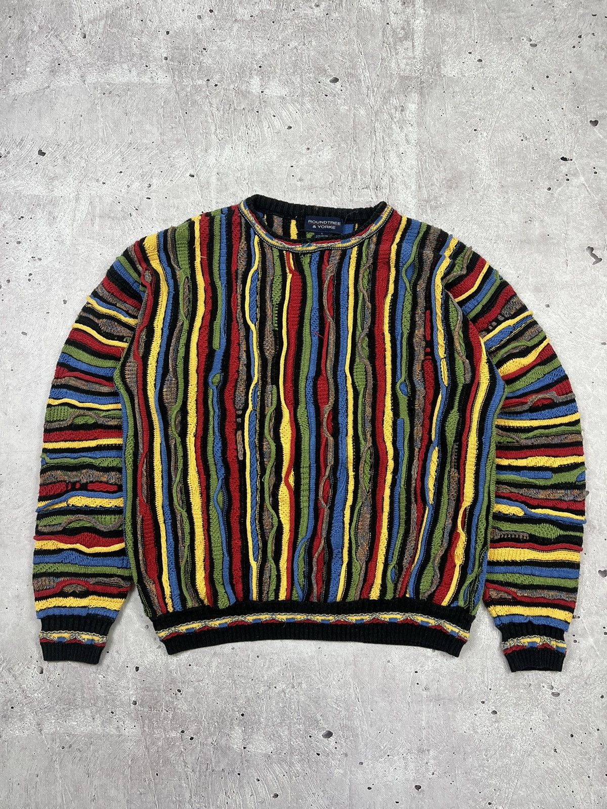 Coloured Cable Knit Sweater × Coogi × Vintage Vintage Coogi Style 
