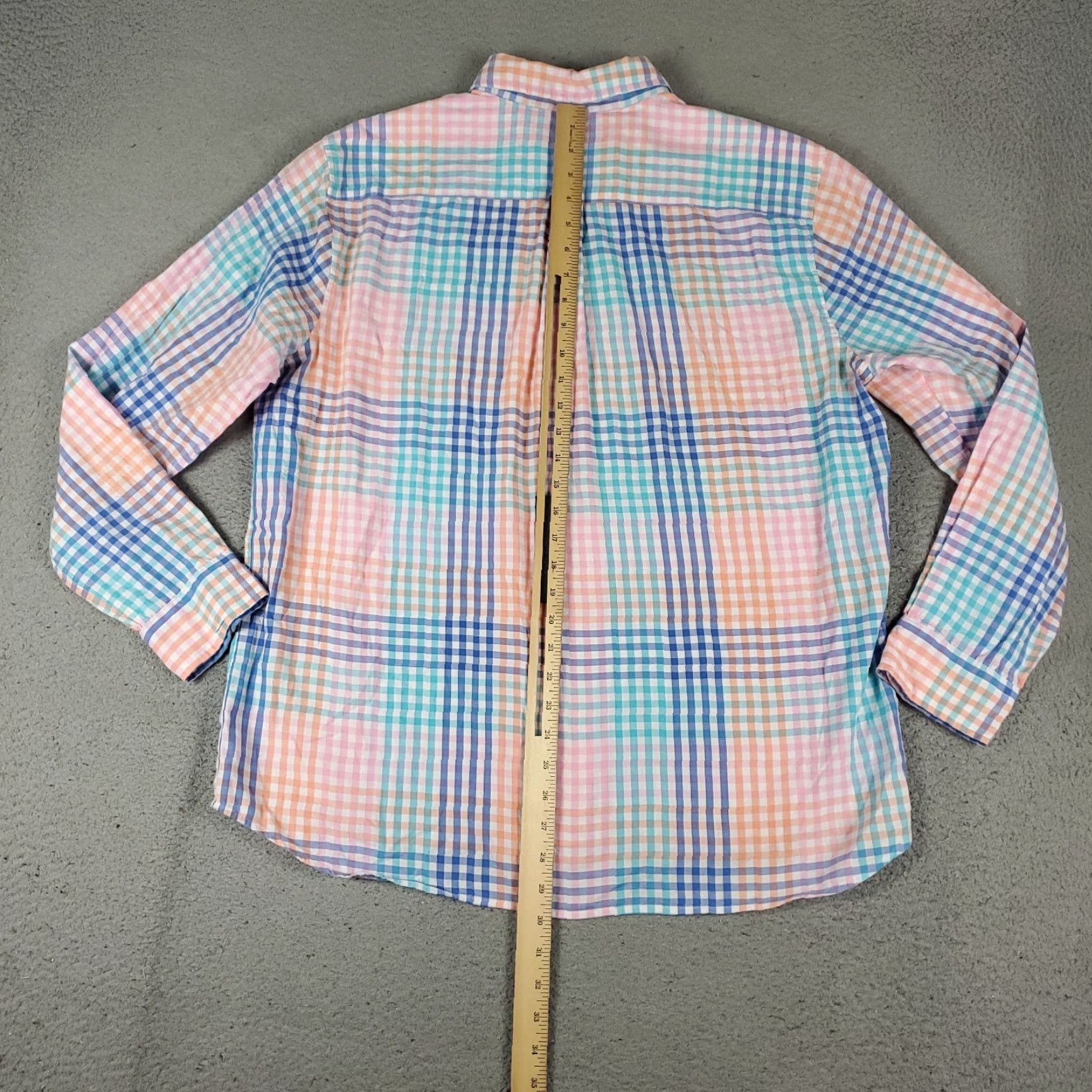 Vineyard Vines Vineyard Vines Shirt Mens Large Blue Orange Check Casual Button Up Long Sleeve Size US L / EU 52-54 / 3 - 3 Thumbnail