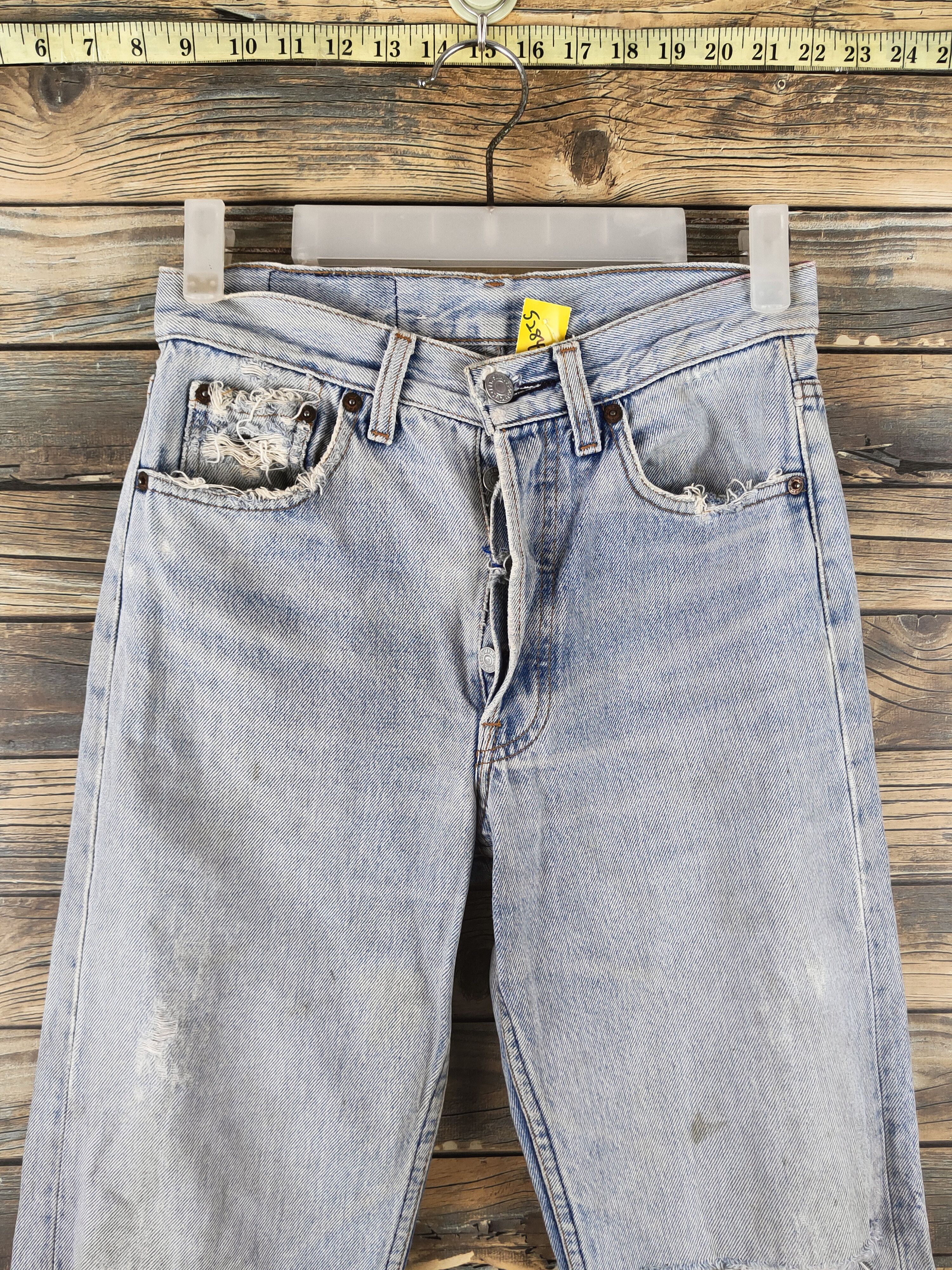 Levi's DL Vintage 80' Levi's Distressed Ripped Denim Jeans #S2846 Size US 28 / EU 44 - 2 Thumbnail