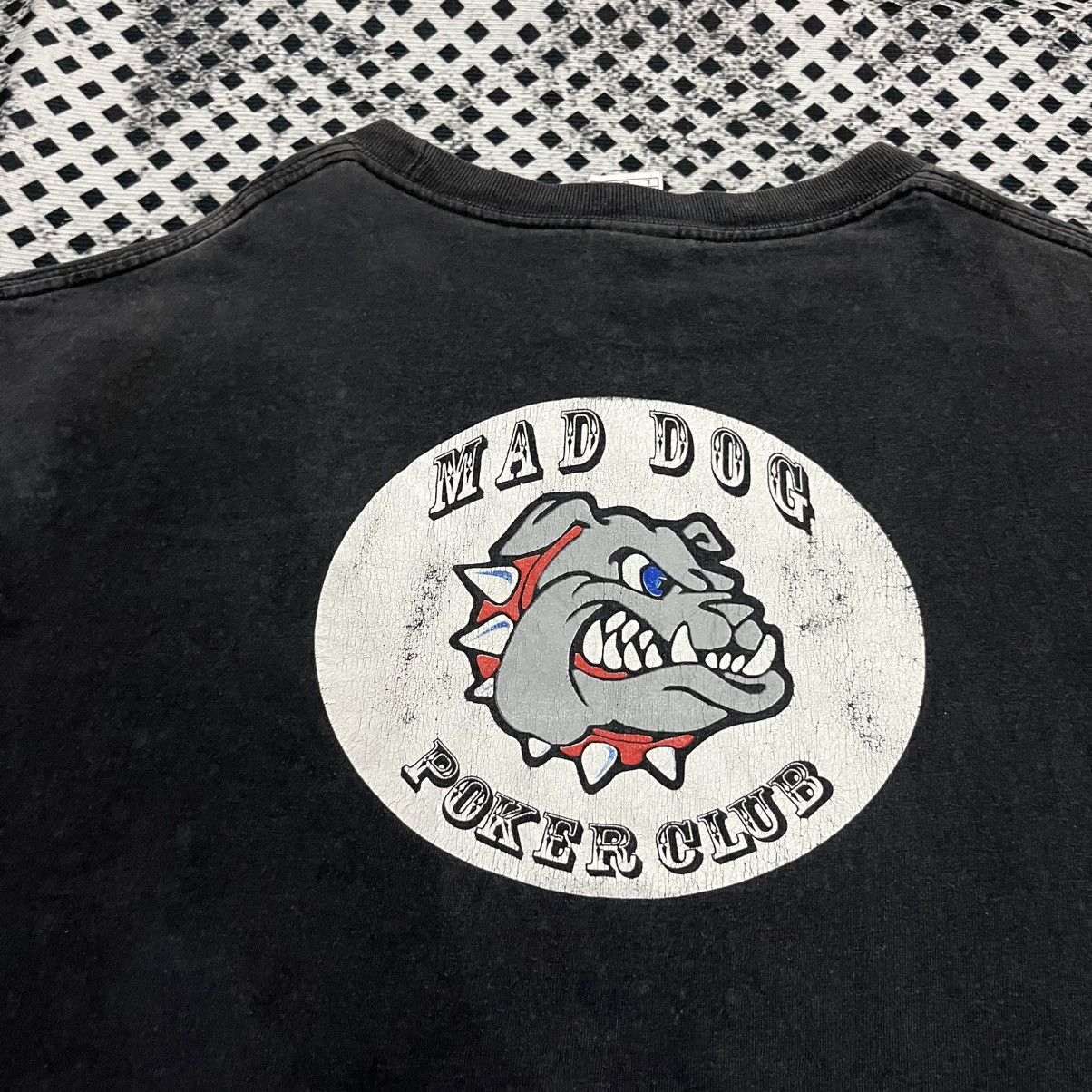 Band Tees 💥Crazy Sunfaded Mad Dog Poker Club Punk Band T Shirts Size US L / EU 52-54 / 3 - 4 Thumbnail