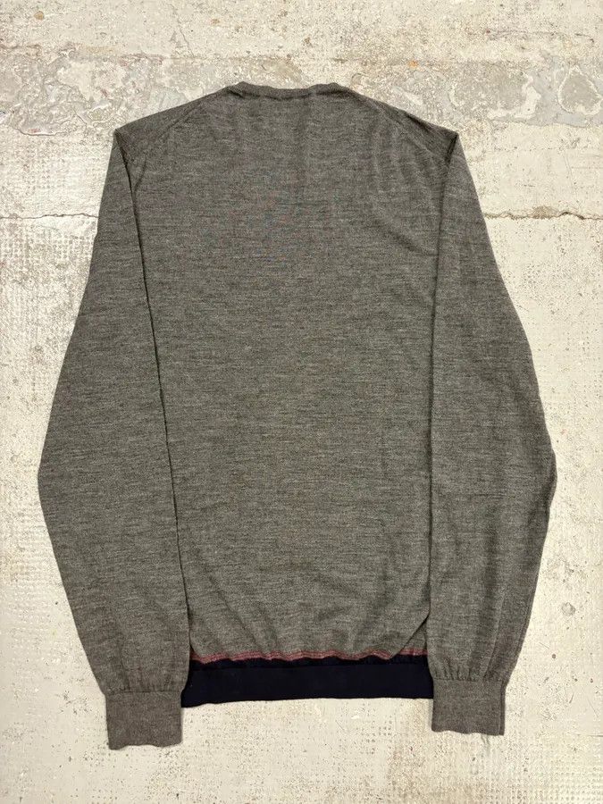 Gucci 2010s Gucci Grey Wool Contrast Classy Sweater Size US M / EU 48-50 / 2 - 6 Thumbnail