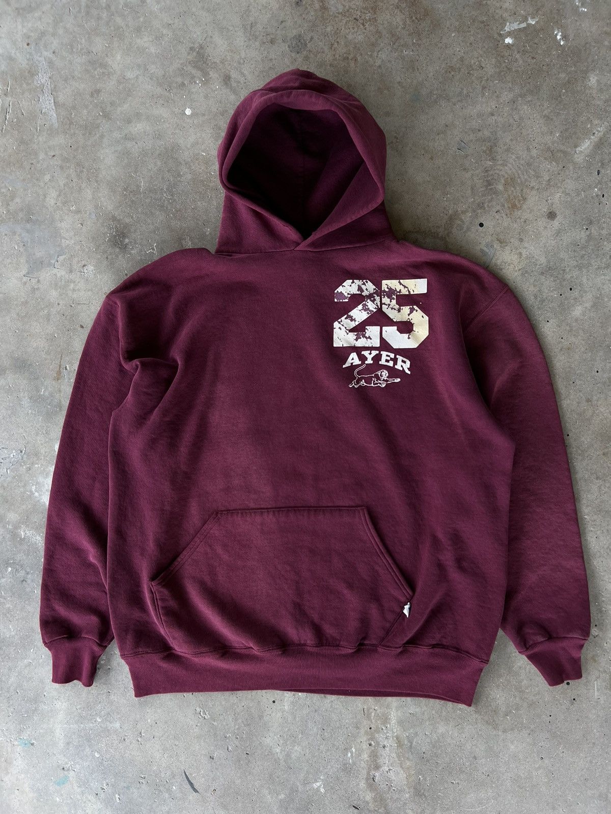 Russell Athletic × Vintage Vintage 90’s Russell Maroon Essential Sweater Hoodie Size US XL / EU 56 / 4 - 1 Thumbnail