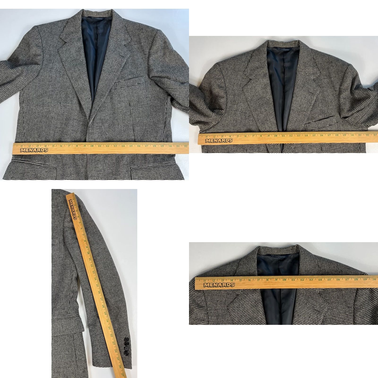 Polo Ralph Lauren Polo Ralph Lauren Blazer Shirt Mens Wool Houndstooth Vintage Made in USA 43L Black White Size US XL / EU 56 / 4 - 9 Thumbnail