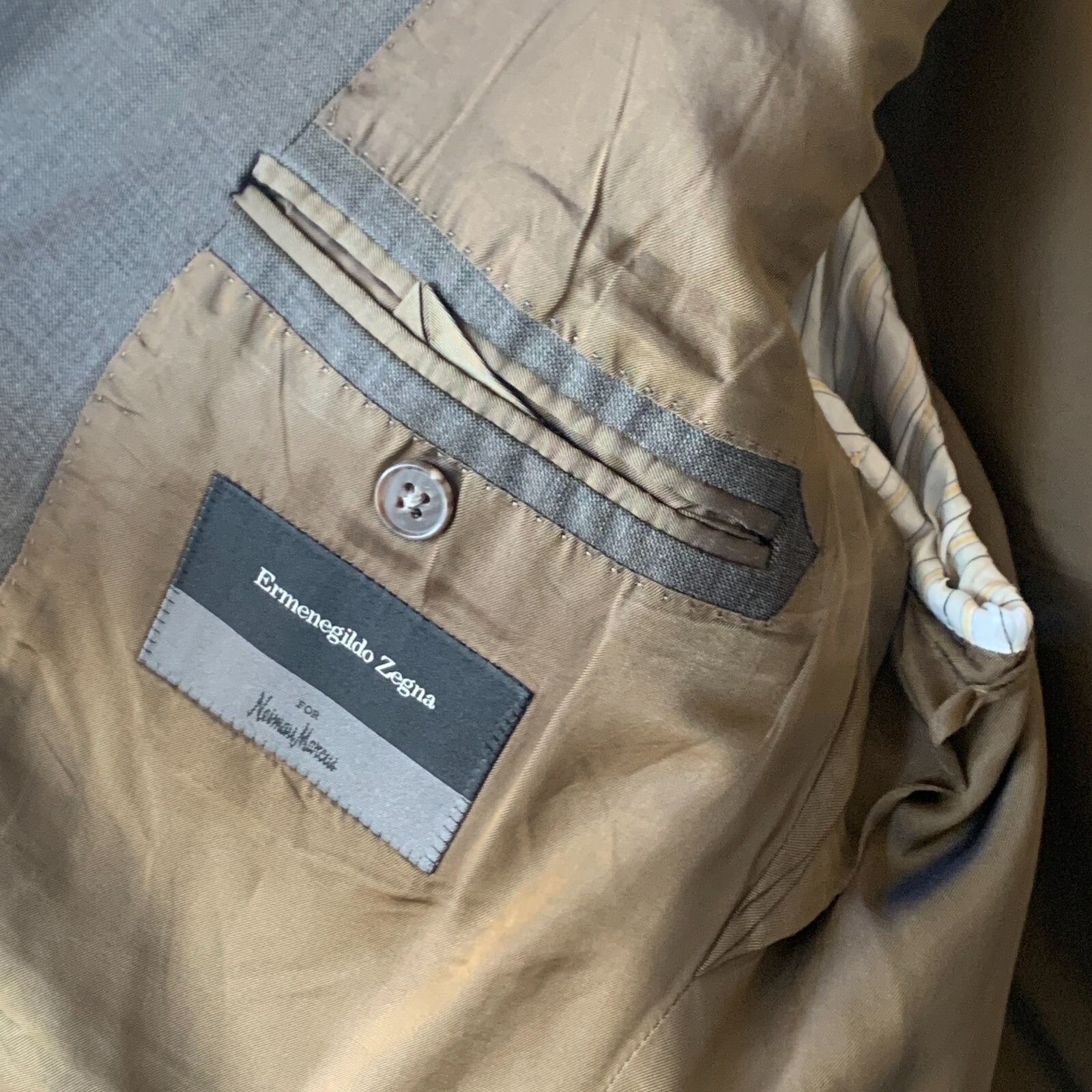Ermenegildo Zegna Ermenegildo Zegna Sport Coat Men's 44 R Brown Suit Jacket Wo Size 44R - 13 Thumbnail