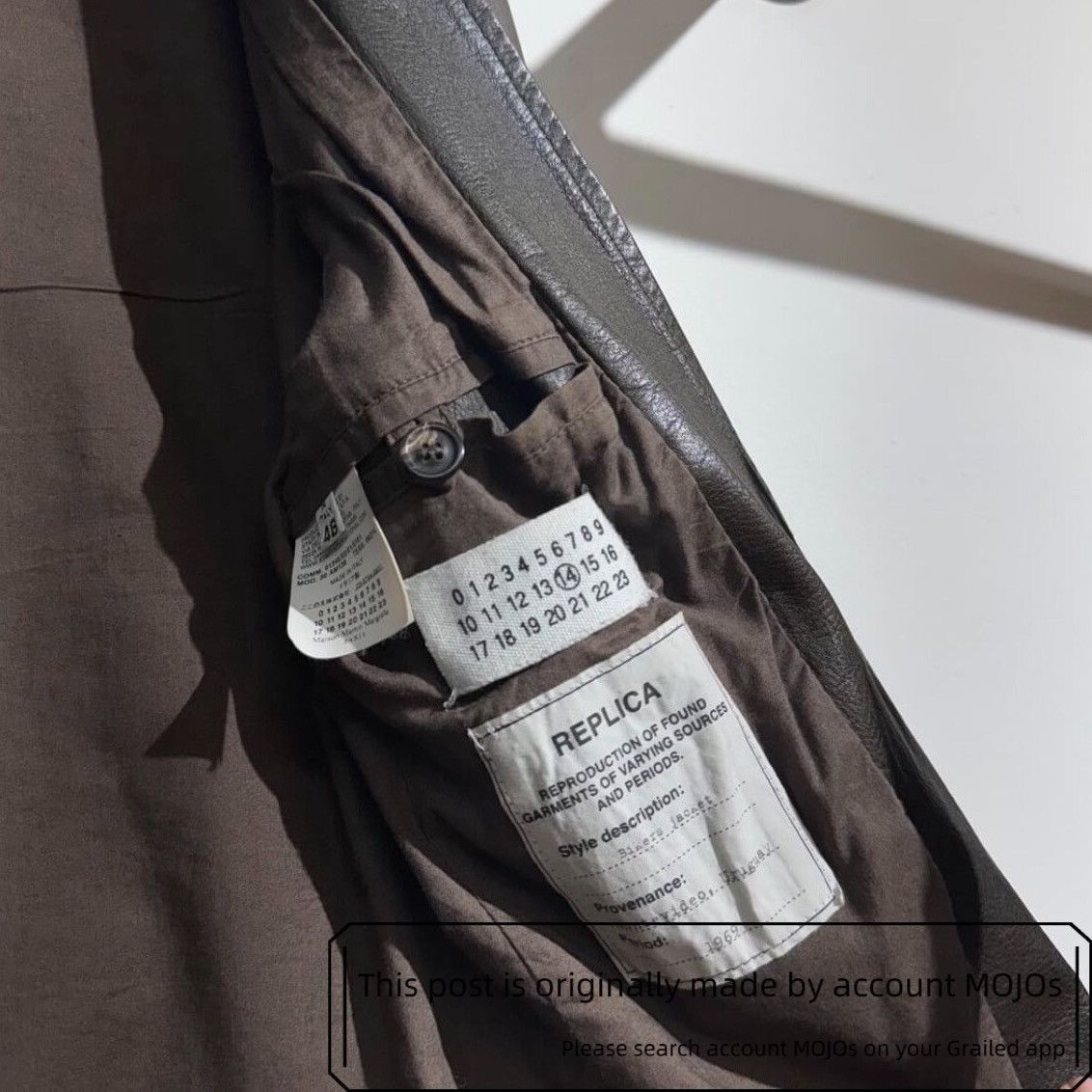 Maison Margiela Sz 46 Maison Margiela 10SS Line14 Leather Jacket mojos064 Size US S / EU 44-46 / 1 - 7 Thumbnail