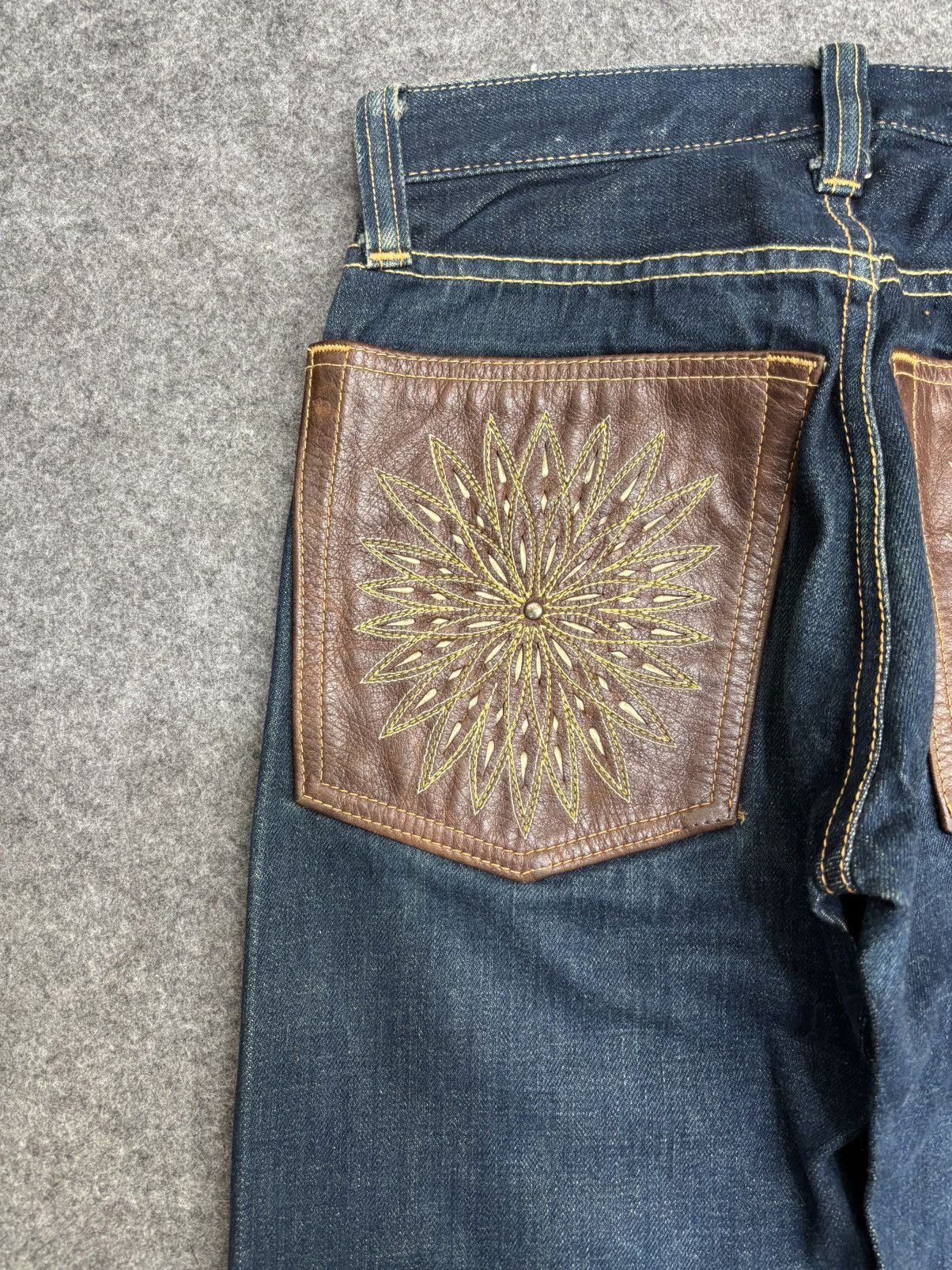 Jelado 💥Sturdy Flare💥Archival Jelado Japan Flare Biker Denim F603 Size US 27 - 14 Thumbnail