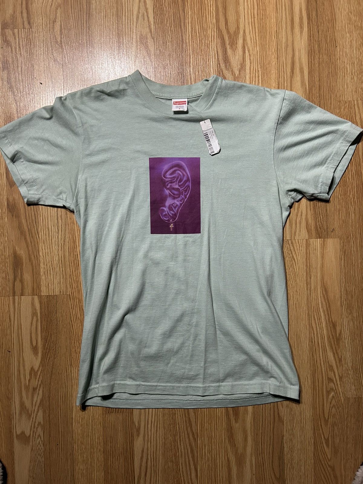Supreme Supreme Pale Aqua Ear Tee (SS21) Size US S / EU 44-46 / 1 - 1 Thumbnail