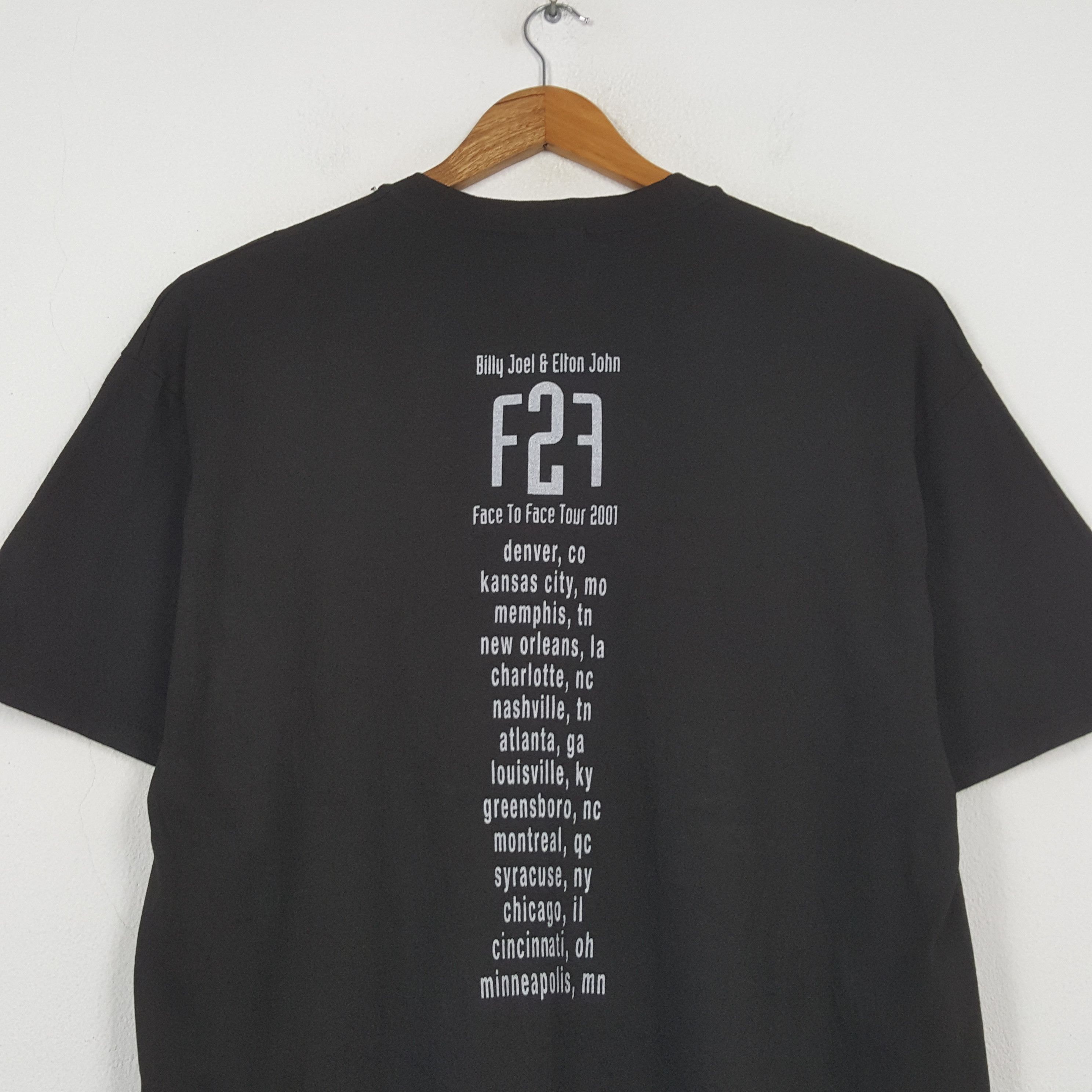 Hanes Vintage FACE 2 FACE Elton John Billy Joel T-shirt 31 Size US XL / EU 56 / 4 - 4 Thumbnail