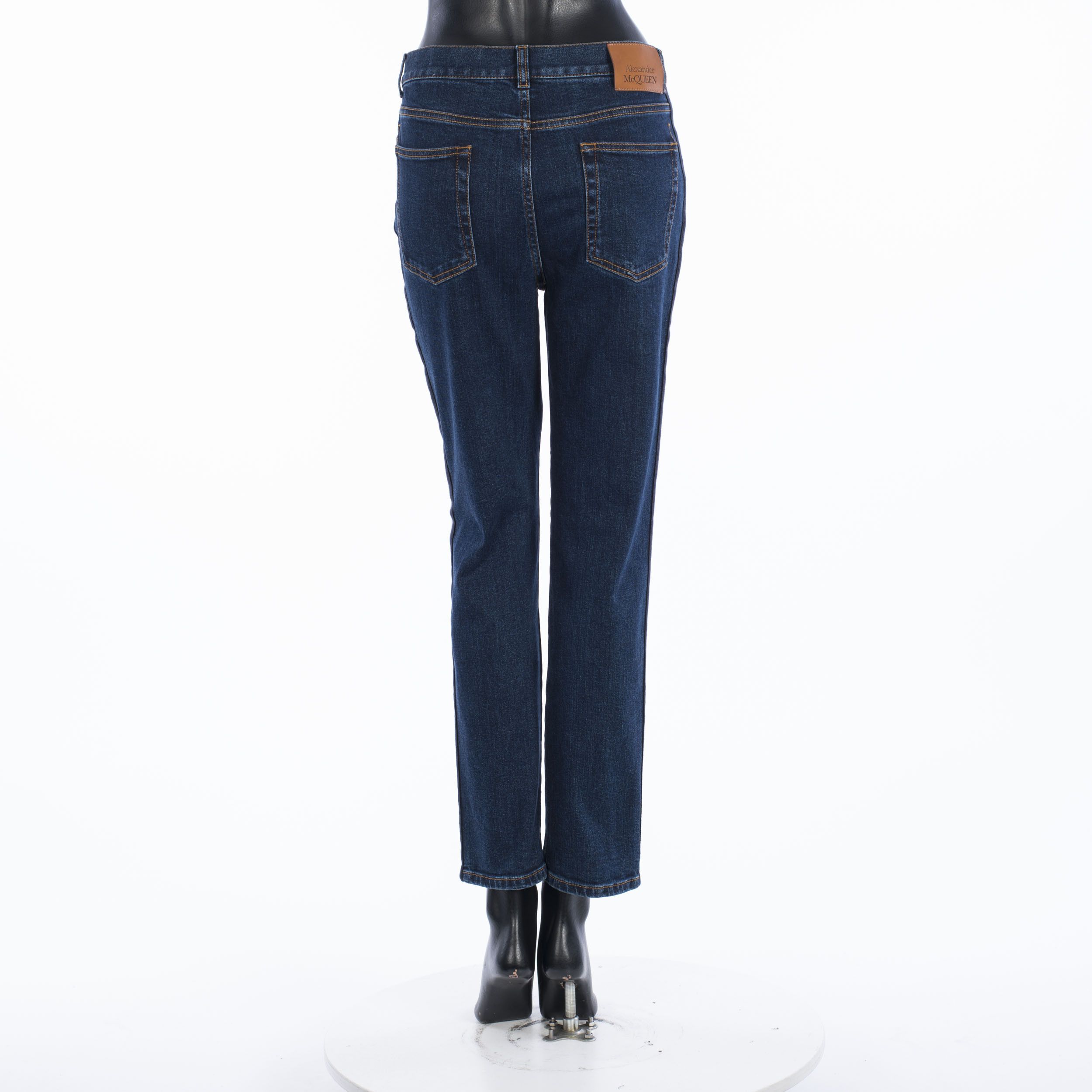 Alexander McQueen Indigo Blue Fitted Denim Trousers In Vintage Wash Indigo Size 34" / US 12 / IT 48 - 5 Thumbnail