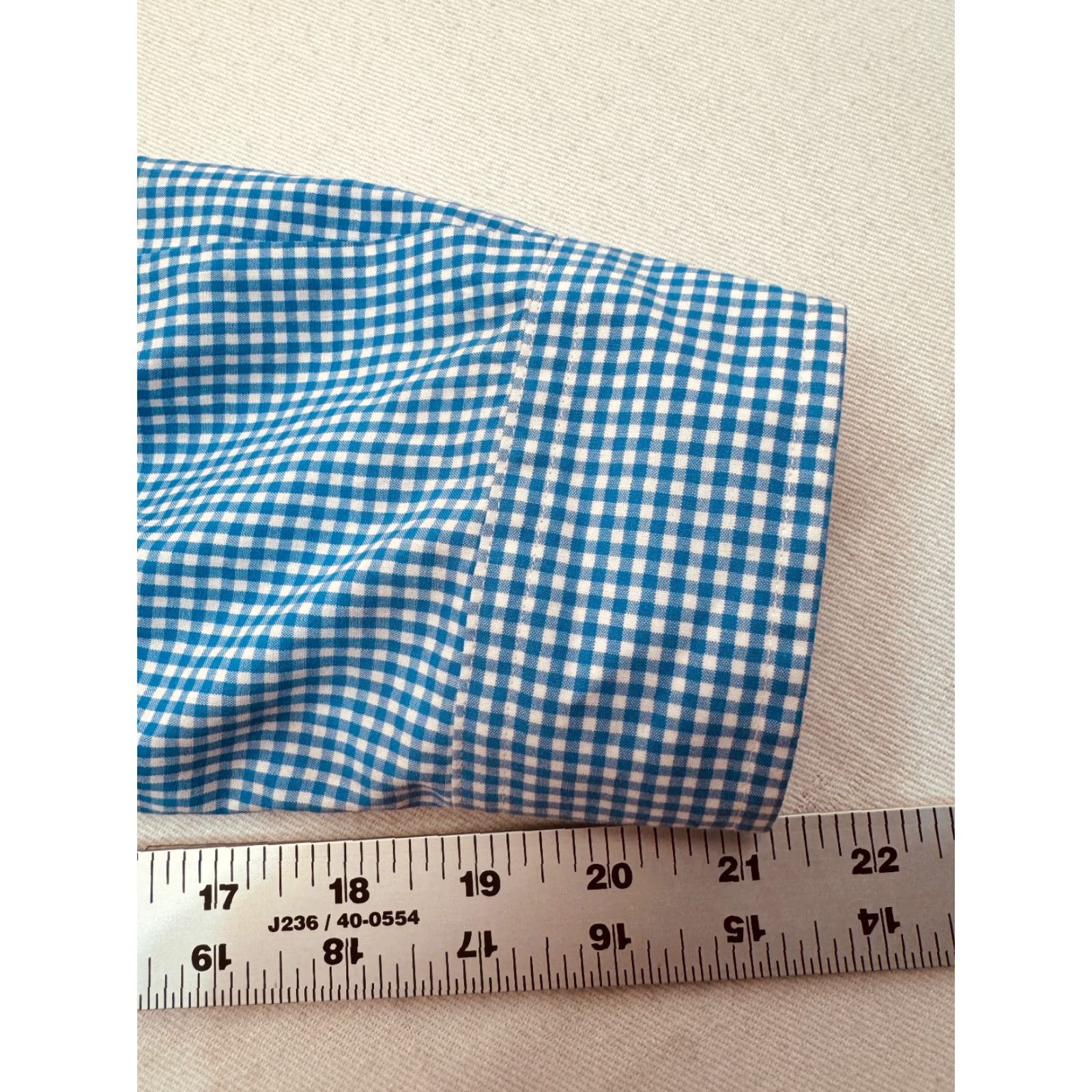 Ralph Lauren Ralph Lauren Dress Shirt Long Sleeve Button-Down Collar Mens Large Blue Check 100% Cotton 2827 Size US L / EU 52-54 / 3 - 8 Thumbnail