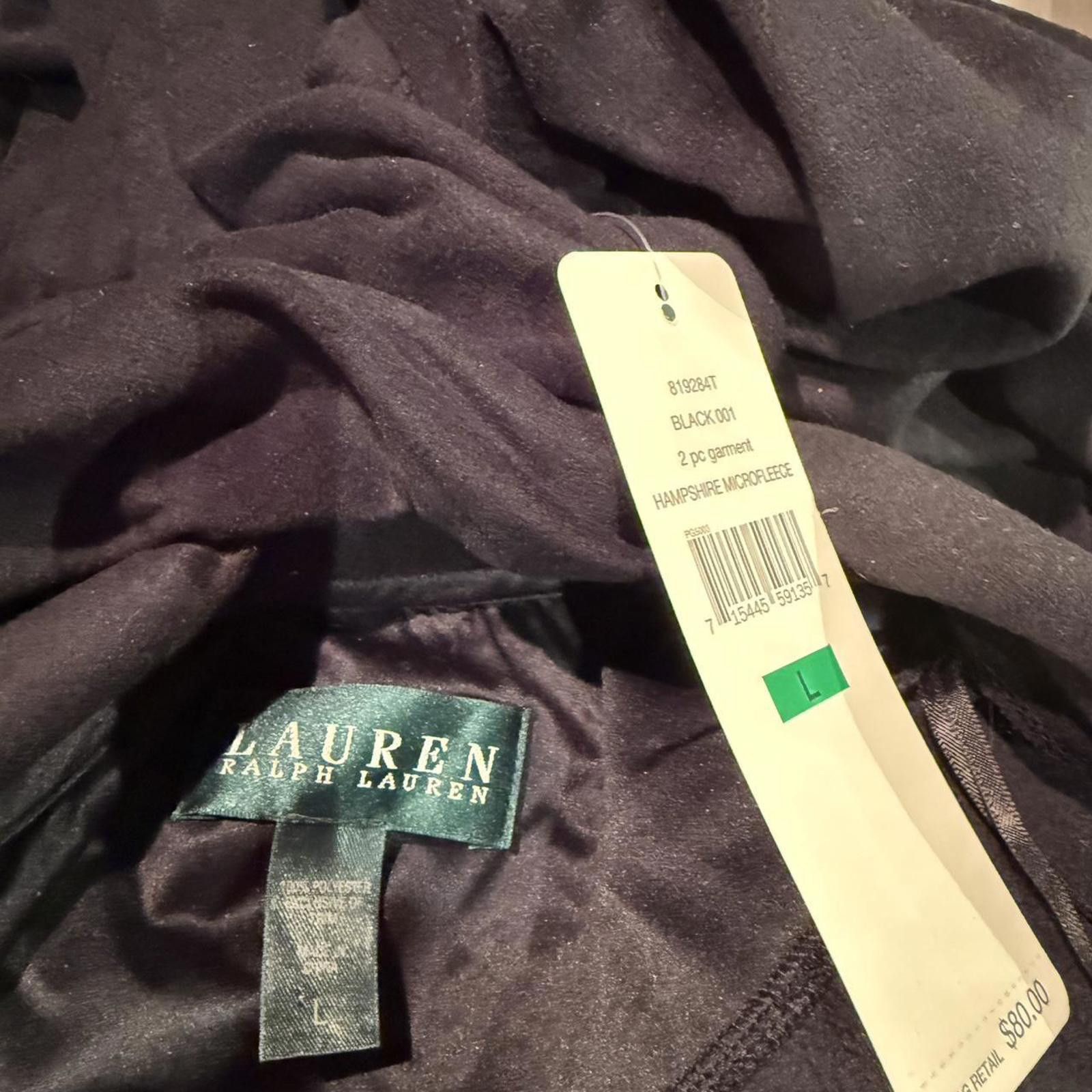 Lauren Ralph Lauren Ralph Lauren Women's Black Wrap Smoking Jacket Size L Size L / US 10 / IT 46 - 6 Thumbnail