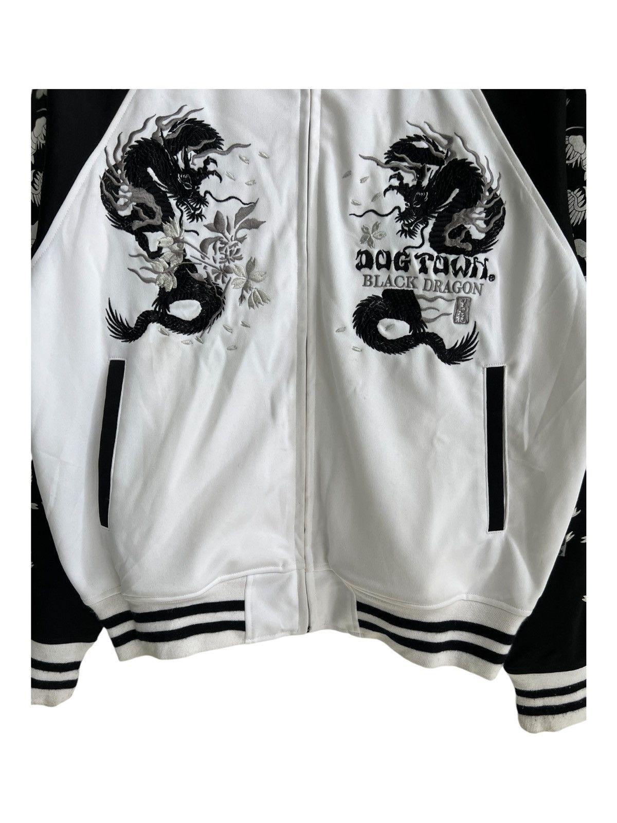 Vintage 90s Dog Town Black Dragon Baggy Sukajan Jacket