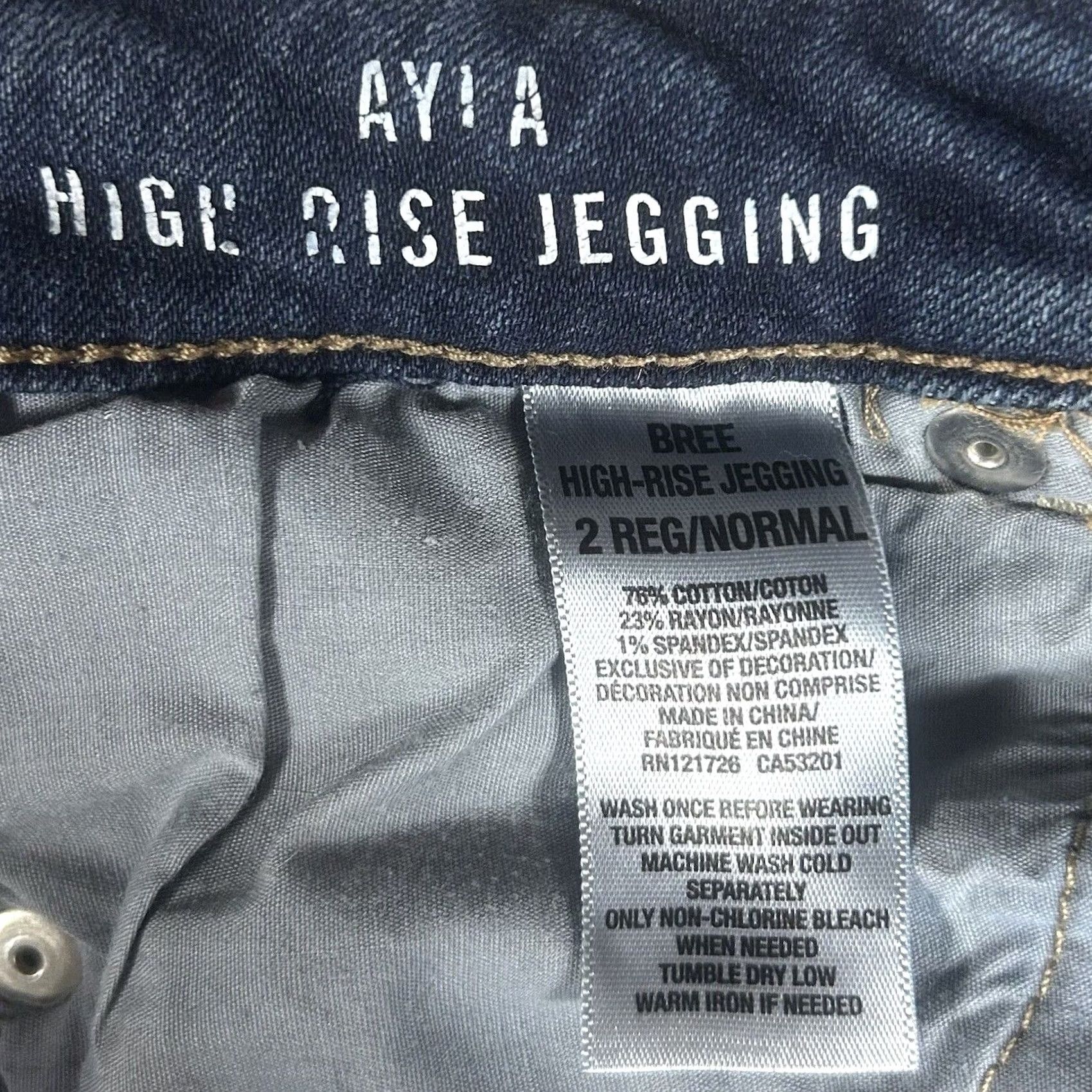 Vintage Aéropostale Ayla High Rise Jegging Jeans Dark Wash Size 2 Reg Women Slim Denim 5-Pocket Pants Size 26" / US 2 / IT 38 - 4 Thumbnail