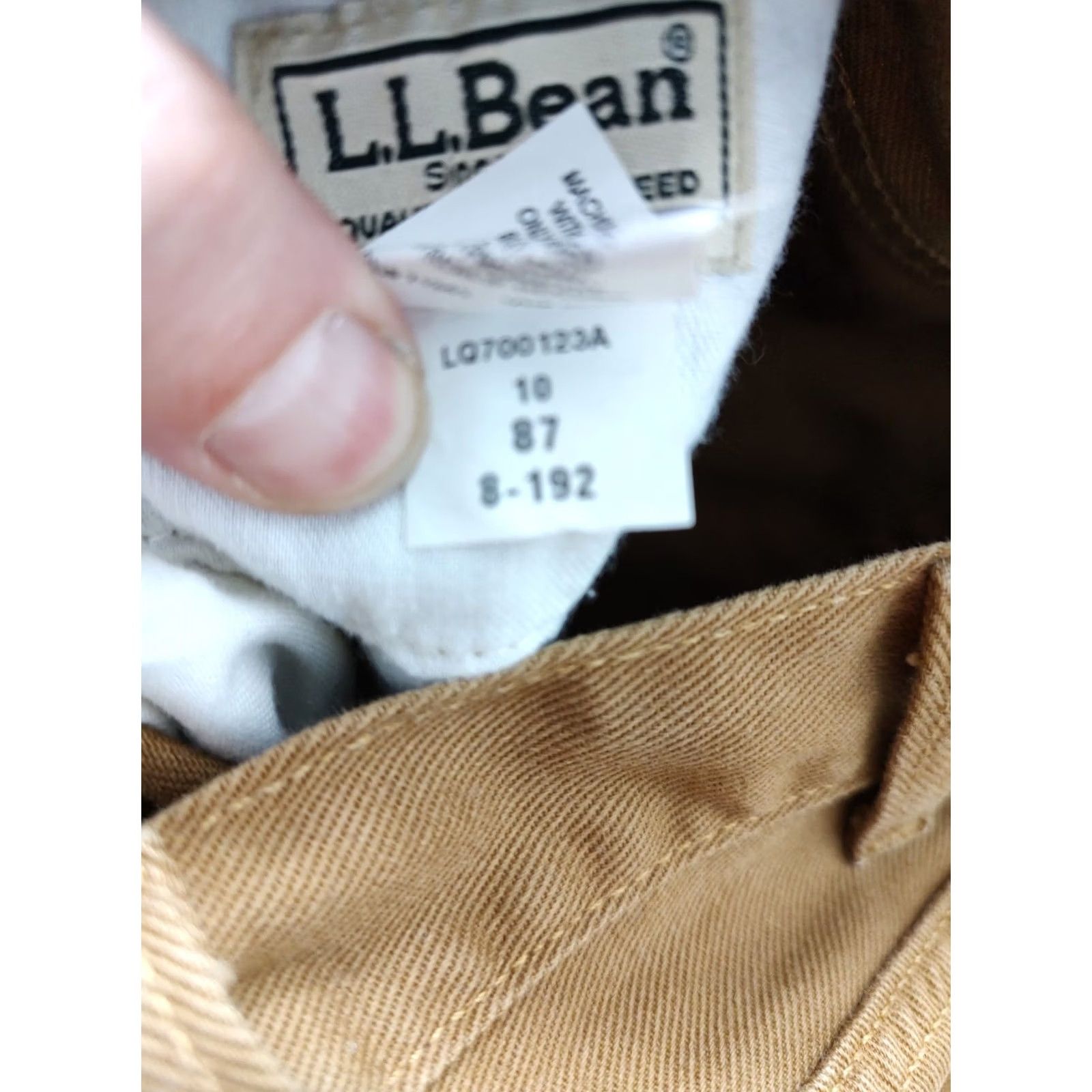 Vintage VINTAGE L.L. Bean Jeans Pants 33x29 Brown Cotton Denim 5-Pocket Straight Mens 90s USA Nature Size US 33 - 5 Thumbnail