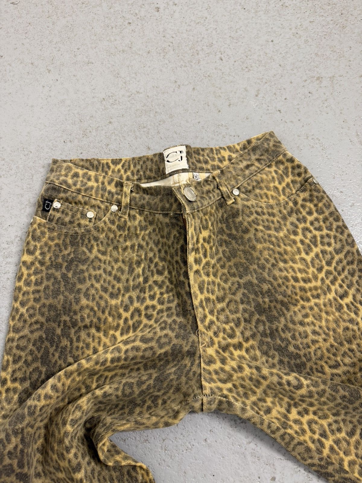 Just Cavalli Vintage Cavalli Jeans Leopard Overprinted Jeans Size 30" / US 8 / IT 44 - 5 Thumbnail