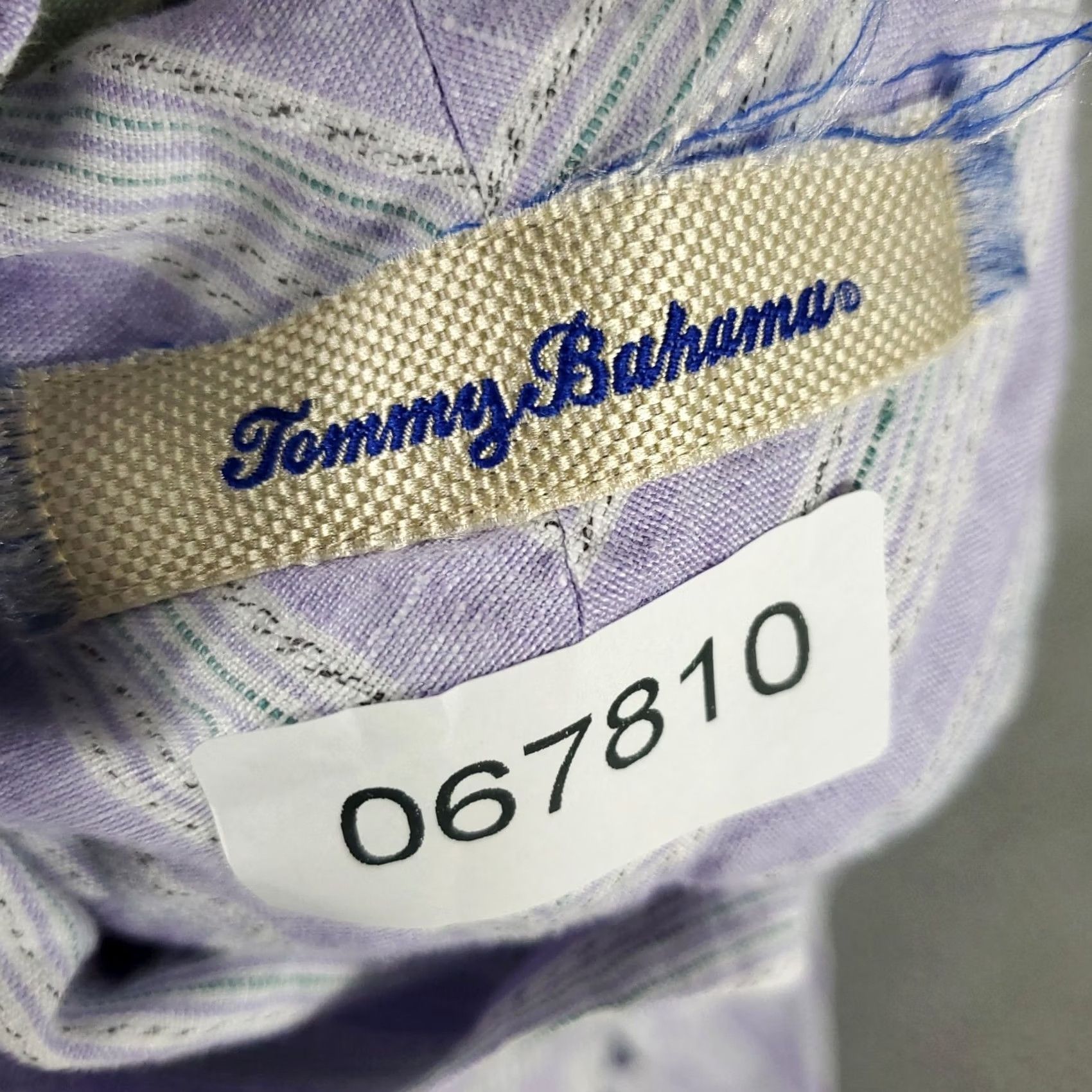 Tommy Bahama Tommy Bahama Shirt Mens XL Purple Striped Linen Button-Up Long Sleeve Shirt Size US XL / EU 56 / 4 - 8 Thumbnail