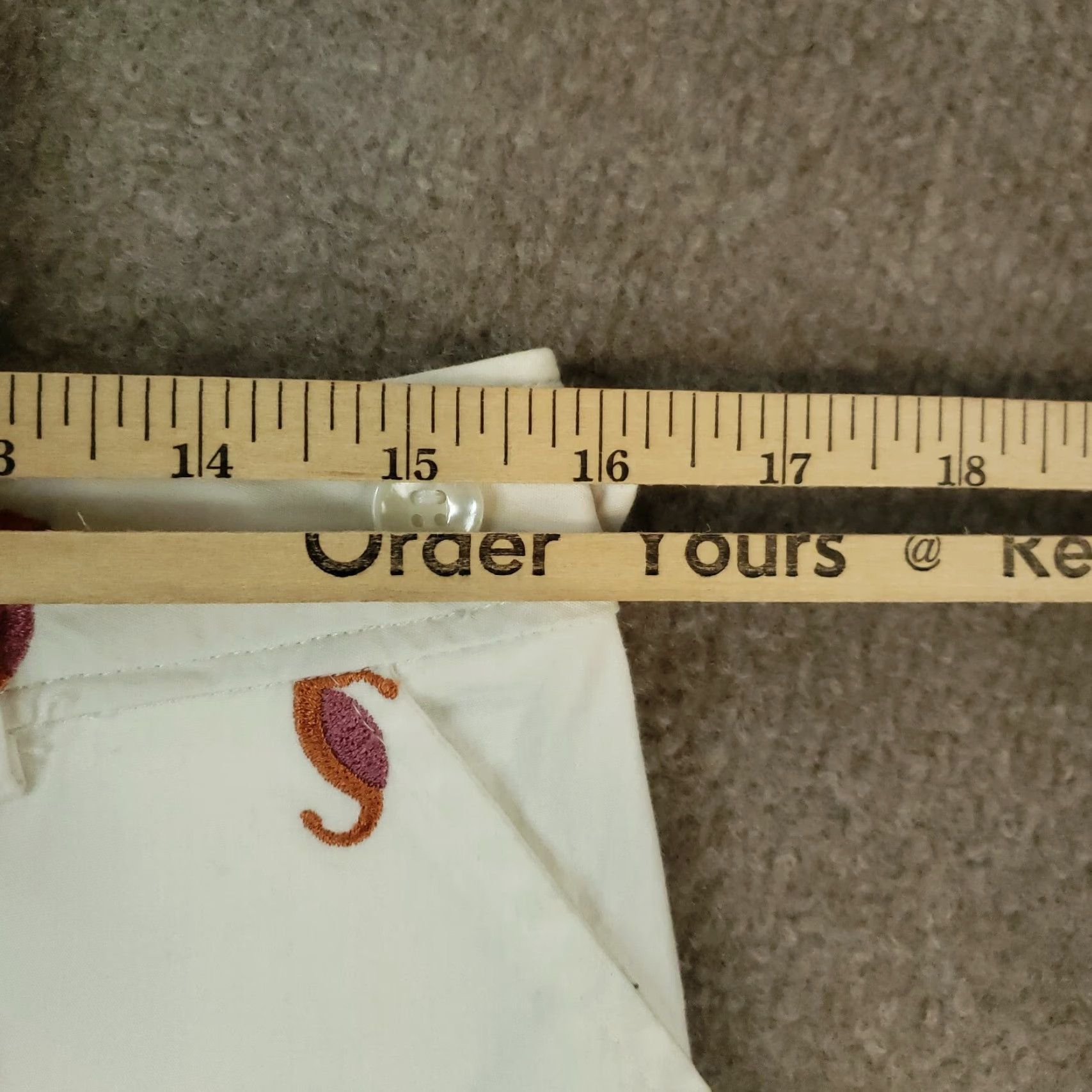 Vintage Lulu-B Womens Capri Pants White Extra Large XL Seahorse Size 30" / US 8 / IT 44 - 5 Thumbnail