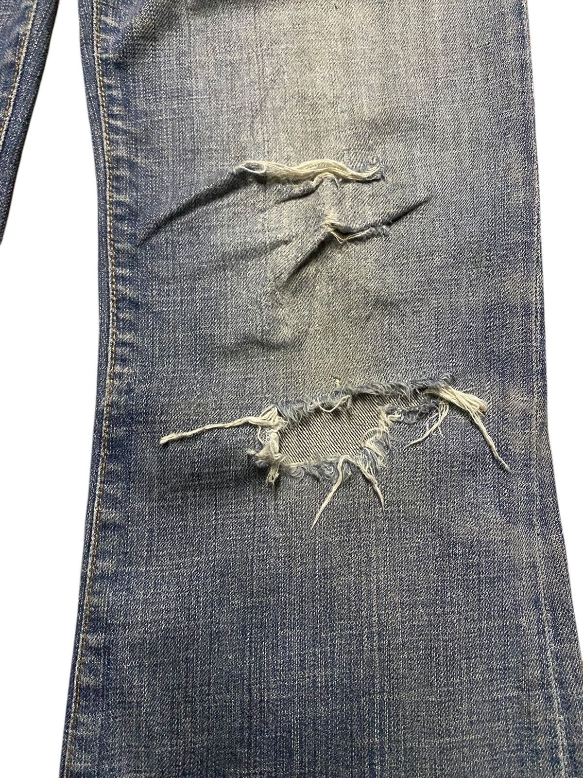 If Six Was Nine Rare Vintage Adriano Goldschmied Distressed Flare Jeans Size US 32 / EU 48 - 13 Thumbnail