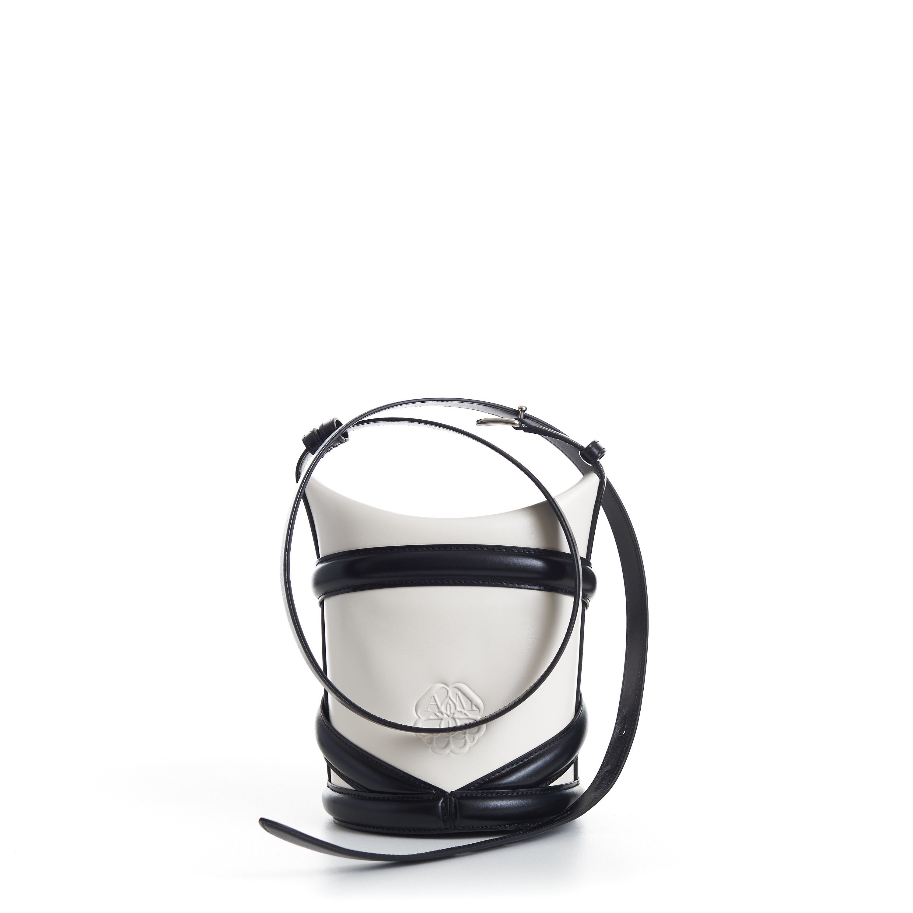 Alexander McQueen The Curve Bucket Bag - Ivory, Harness, Shoulder Strap Size ONE SIZE - 13 Thumbnail
