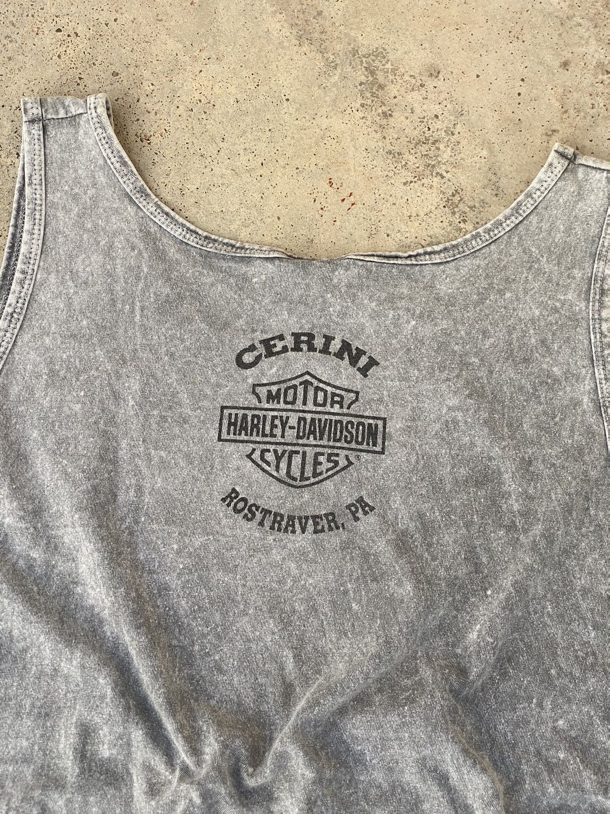 Harley Davidson Vintage 90s Harley Davidson Acid Wash Sleeveless Tees Size US XL / EU 56 / 4 - 4 Thumbnail