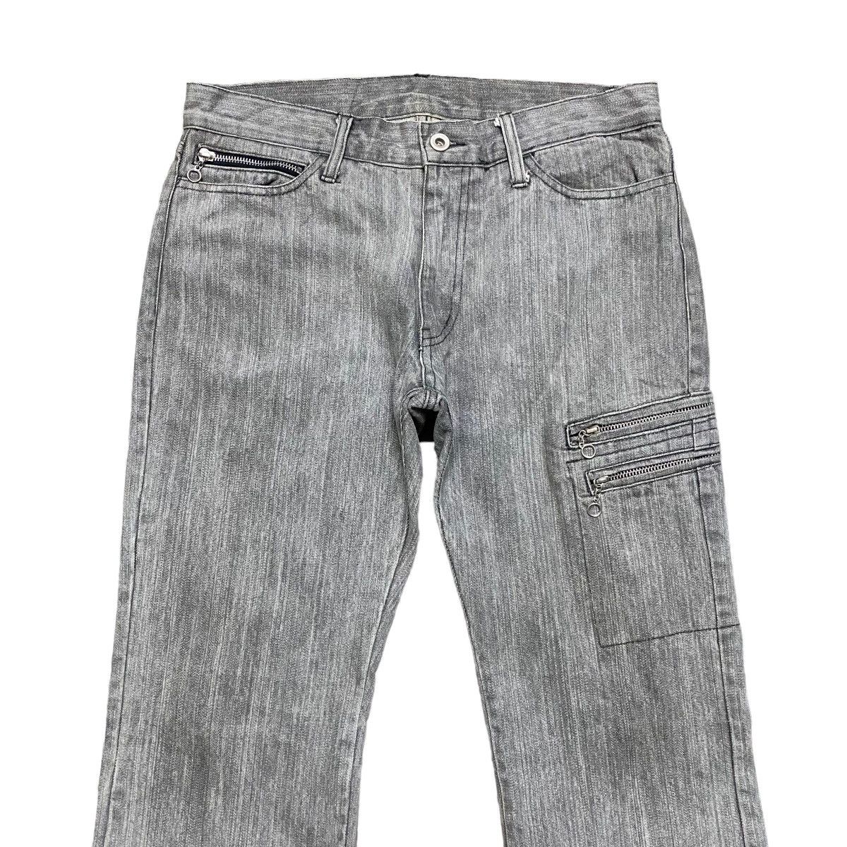 Japanese Brand RUPERT EDGE Grey Denim Flare Cargo Pants Size US 30 / EU 46 - 3 Thumbnail