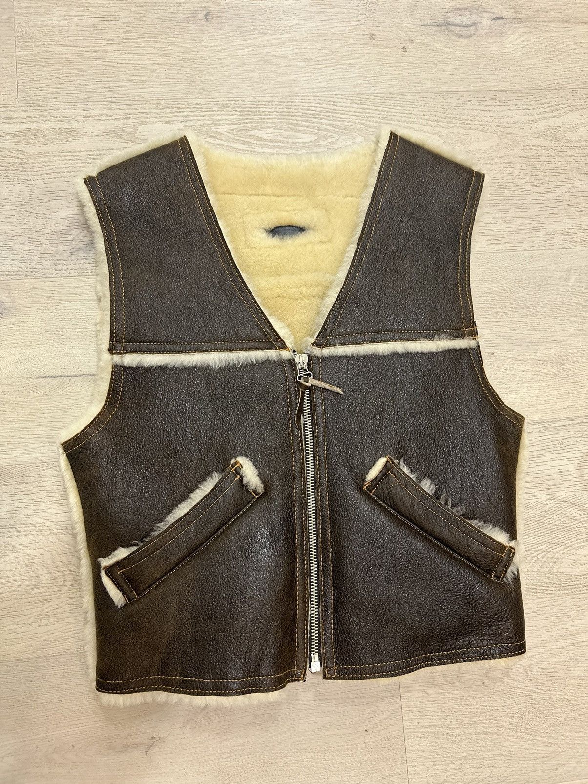 Jean Paul Gaultier Vintage leather shearling vest Size S / US 4 / IT 40 - 1 Thumbnail