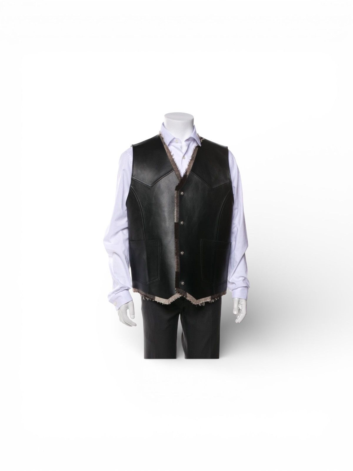 Acne Studios Acne Studios Black&White Chunky Sweater Vest | Grailed