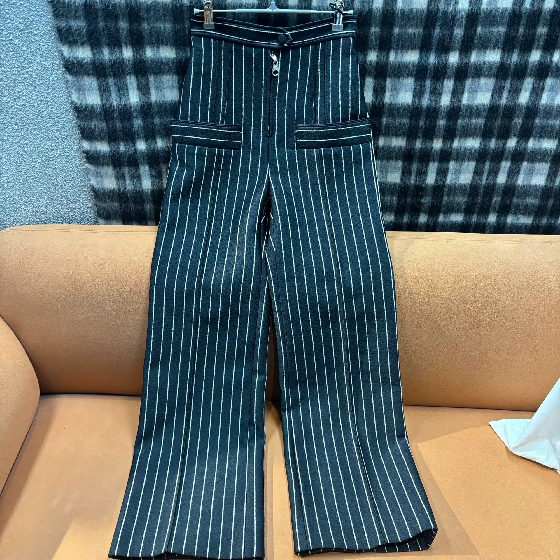 Louis Vuitton Louis Vuitton Runway Striped Wide-Leg Pants Size 34" / US 12 / IT 48 - 1 Thumbnail