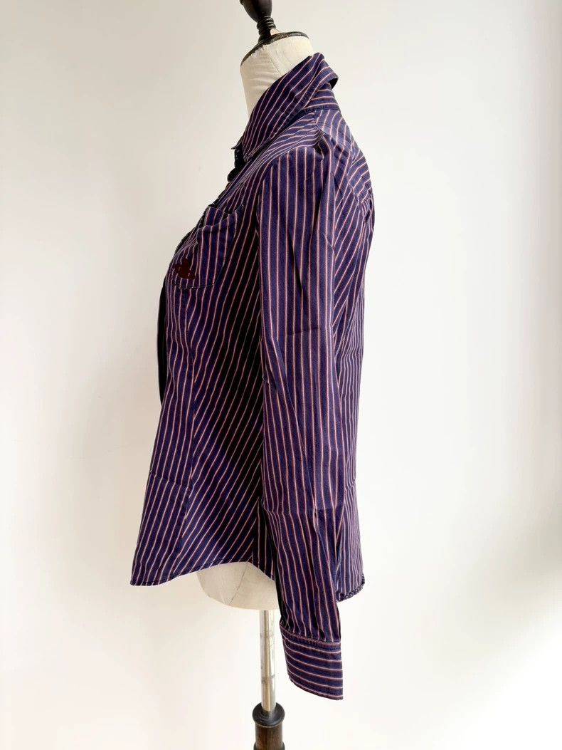 Vivienne Westwood Vivienne Westwood Blue and purple striped slanted collar s Size M / US 6-8 / IT 42-44 - 2 Thumbnail