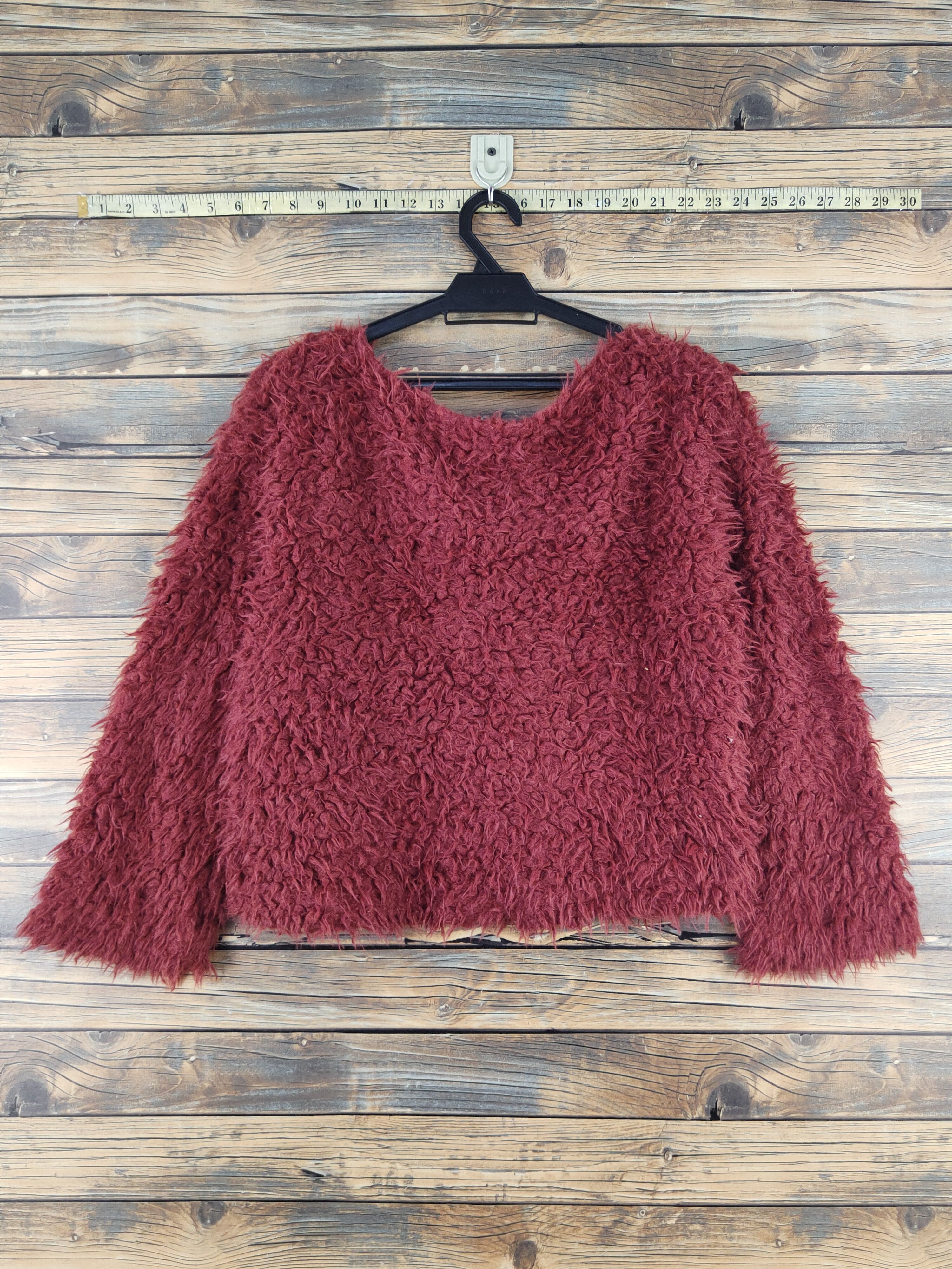 Japanese Brand Olive ded Olive Brown Shag Shaggy Fir Mohair Knitwear#W21 74 Size S / US 4 / IT 40 - 7 Thumbnail