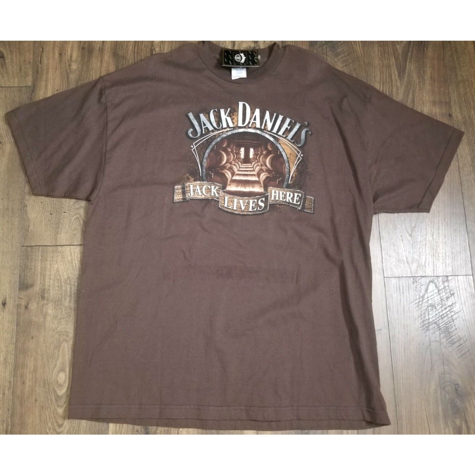 Etro Vintage Jack Daniels Whiskey Logo T-Shirt Mens 2XL Brown Graphic Tee Size US XXL / EU 58 / 5 - 2 Thumbnail