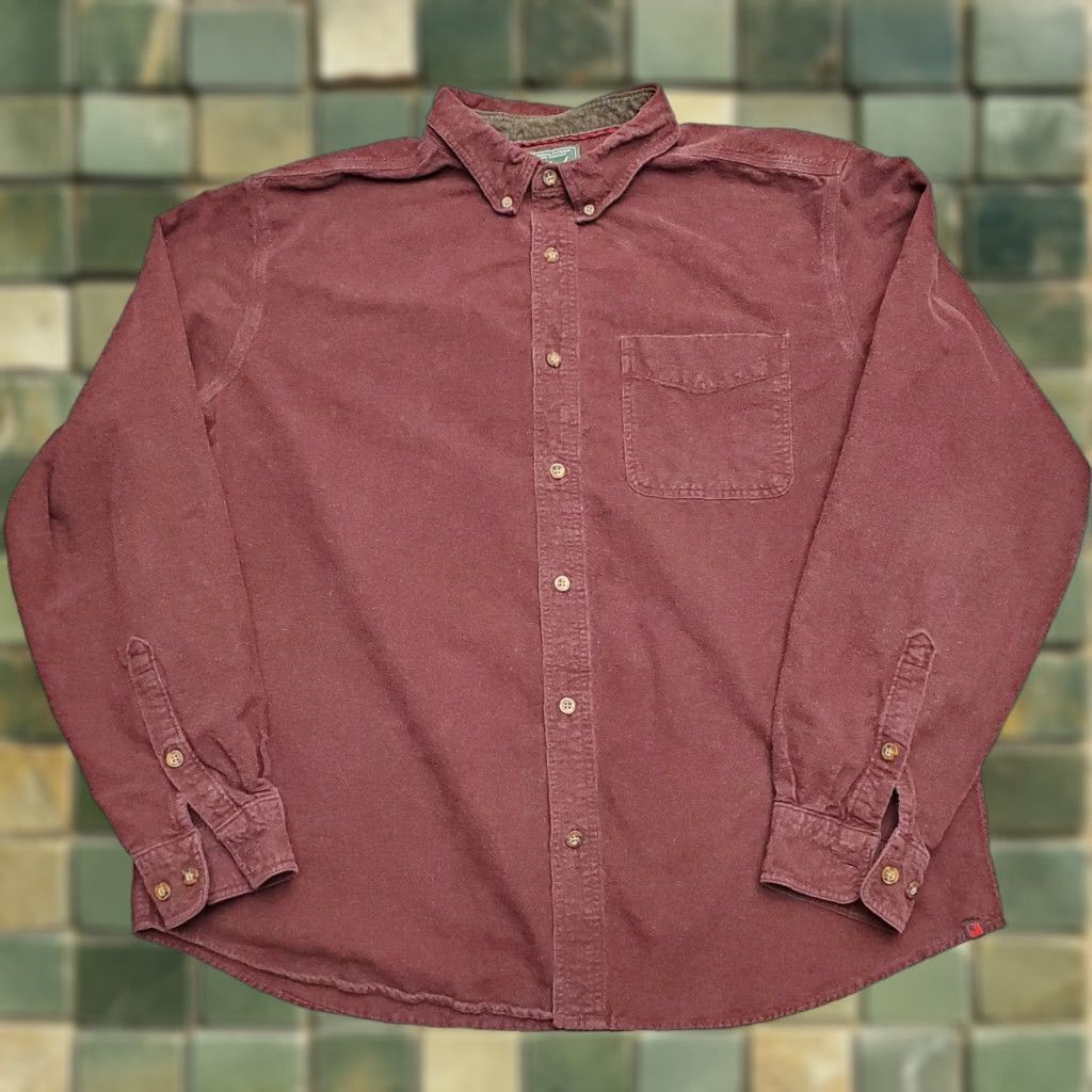 Vintage Woolrich Shirt Mens XL Red Chamois Soft Thick Flannel Outdoor Cabin Button-Up Long Sleeve Casual 80s Mens Size US XL / EU 56 / 4 - 1 Thumbnail