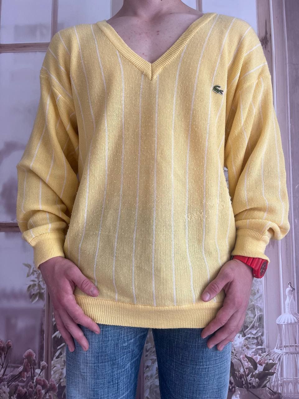 Lacoste × Vintage Chemise Lacoste archive vintage distressed sweater Size US XL / EU 56 / 4 - 1 Thumbnail