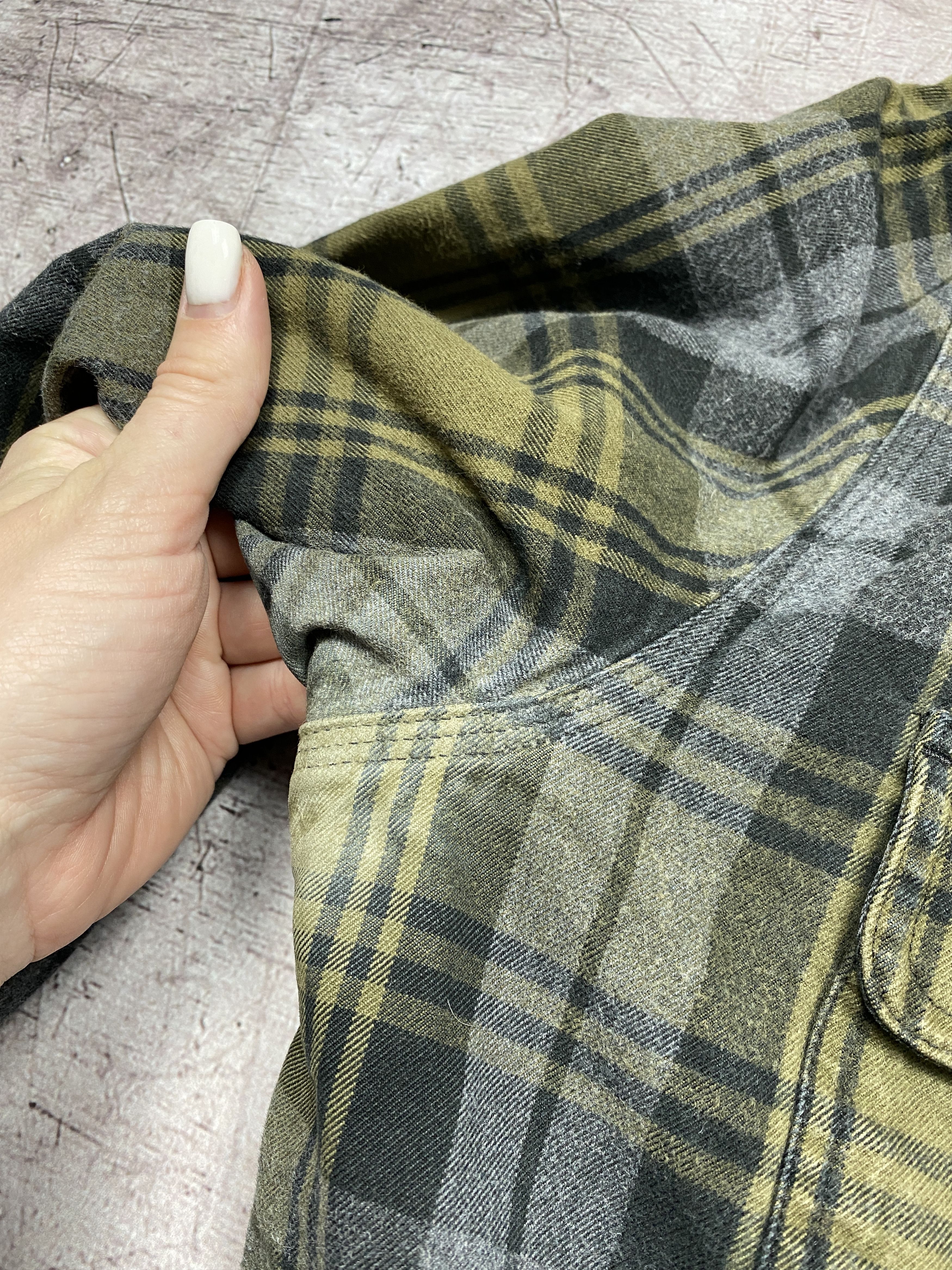 Carhartt × Vintage Carhartt Vintage Mens Flannel Plaid Shirt Y2K Overshirt Size US XXL / EU 58 / 5 - 7 Thumbnail